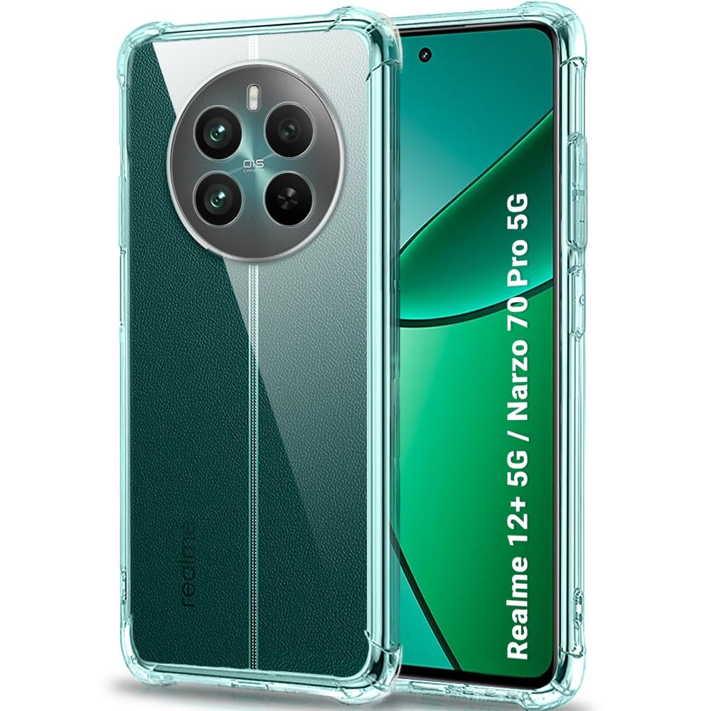 TheGiftKart Back Cover for Realme 12 Plus 5G / Realme P1 5G / Narzo 70/70 Pro 5G | Shockproof Clear Soft TPU Case | Cushioned Edges Ultimate Protection for Realme P1 5G Back Case (TPU, Transparent) (B0CYY1S9S6) Amazon Price History, Amazon Price Tracker
