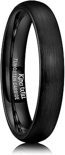 Wedding Band for Men Women, Tungsten Carbide Rings, Gold/Rose Gold/Black/Gunmetal/Silver, 2/4/6/8mm Matte Brushed Bands Ring for Couple, Promise Rings for Him & Her Comfort Fit