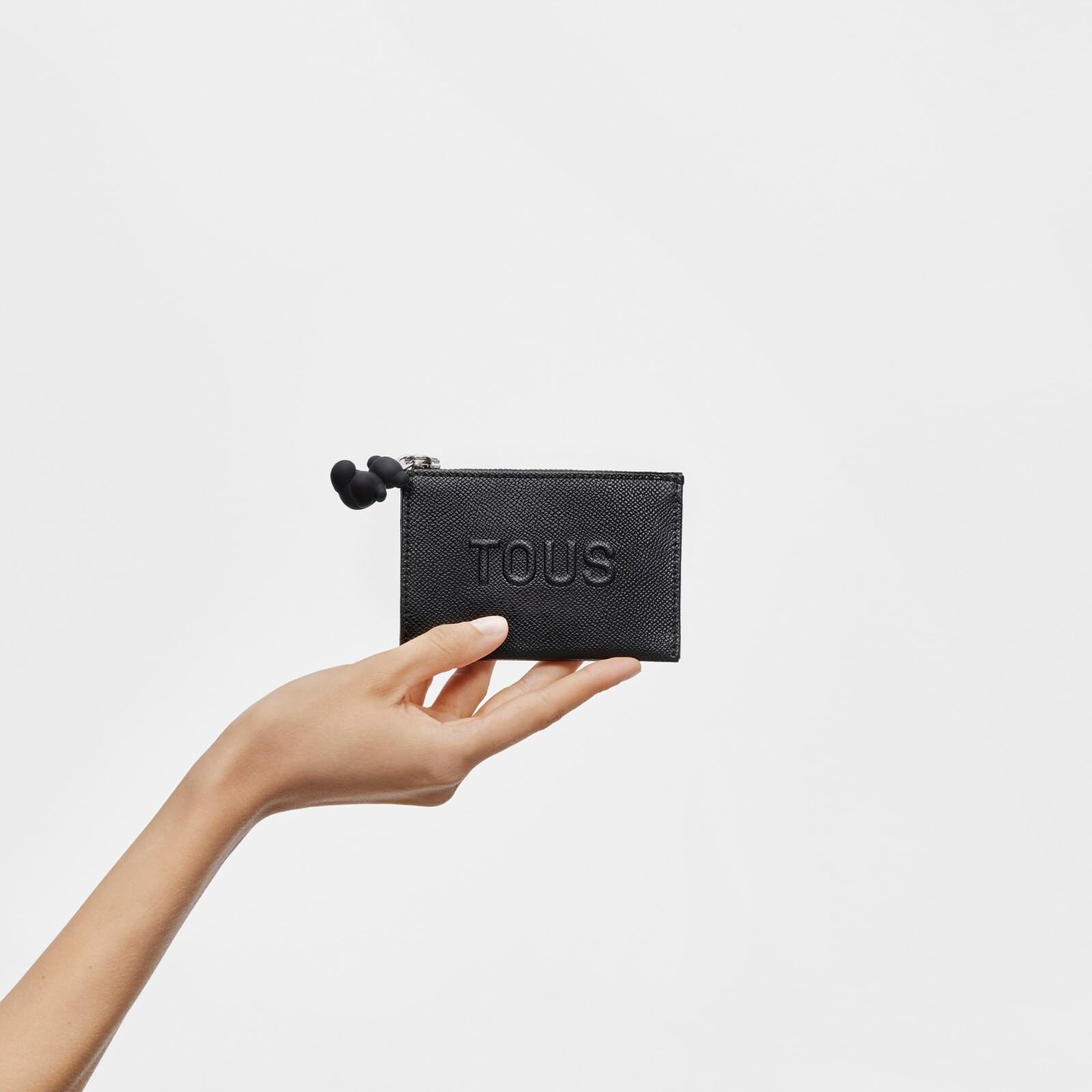 Tous Monedero Tarjetero Negro, para Mujer, Medidas 8,5 x 11,7 x 1,5 cm, Colección Tous La Rue New