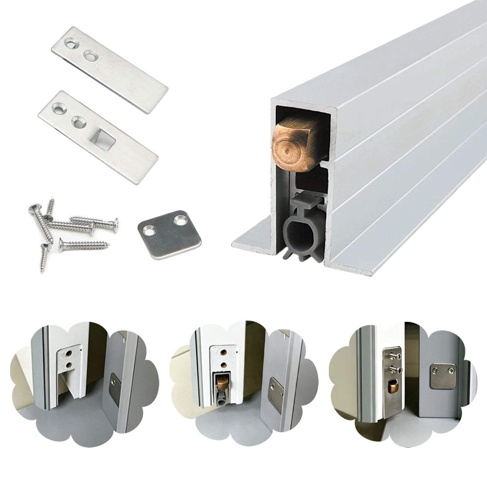 Burlete Automatico Puertas Burlete Automático Acústico Oculto para Puertas