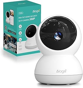 3K Indoor Wi-Fi Camera, 5G and 2.4G Surveillance Camera, AI Motion Detection, Night Vision, Compatible with Alexa and Google Assistant