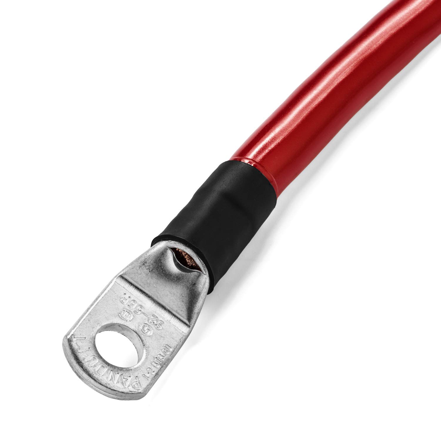 Spartan Power Red 4 Foot 2/0 AWG Battery Cable, Positive Only 5/16" M8