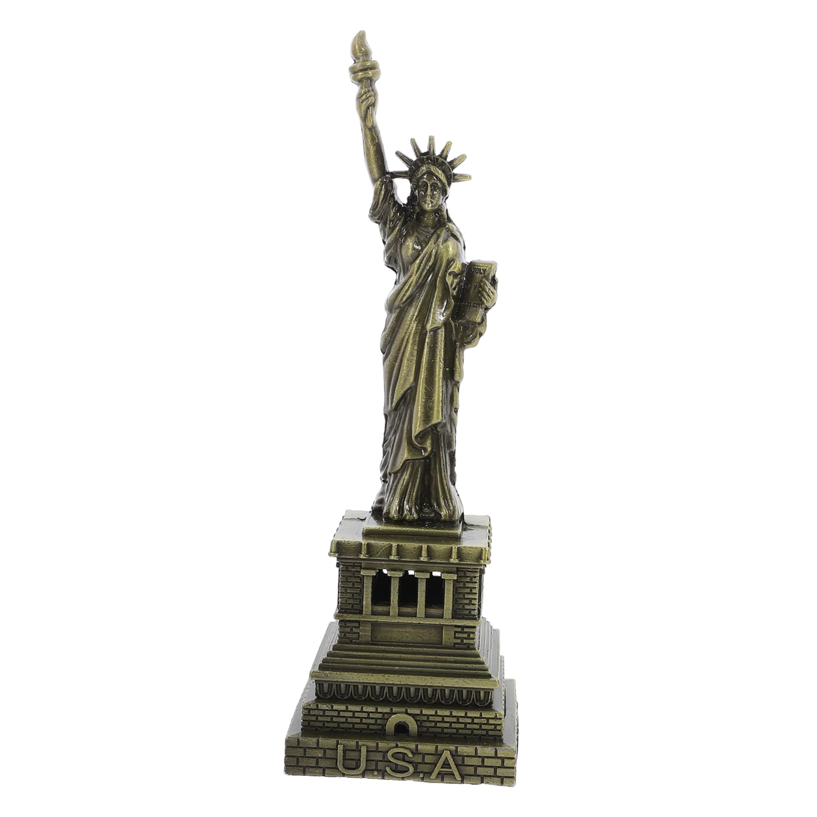 Milisten Bronze Statue Of Liberty Statue Sculpture New York City Liberty Island Collection Souvenirs Figurines Metal Model Decoration 15Cm