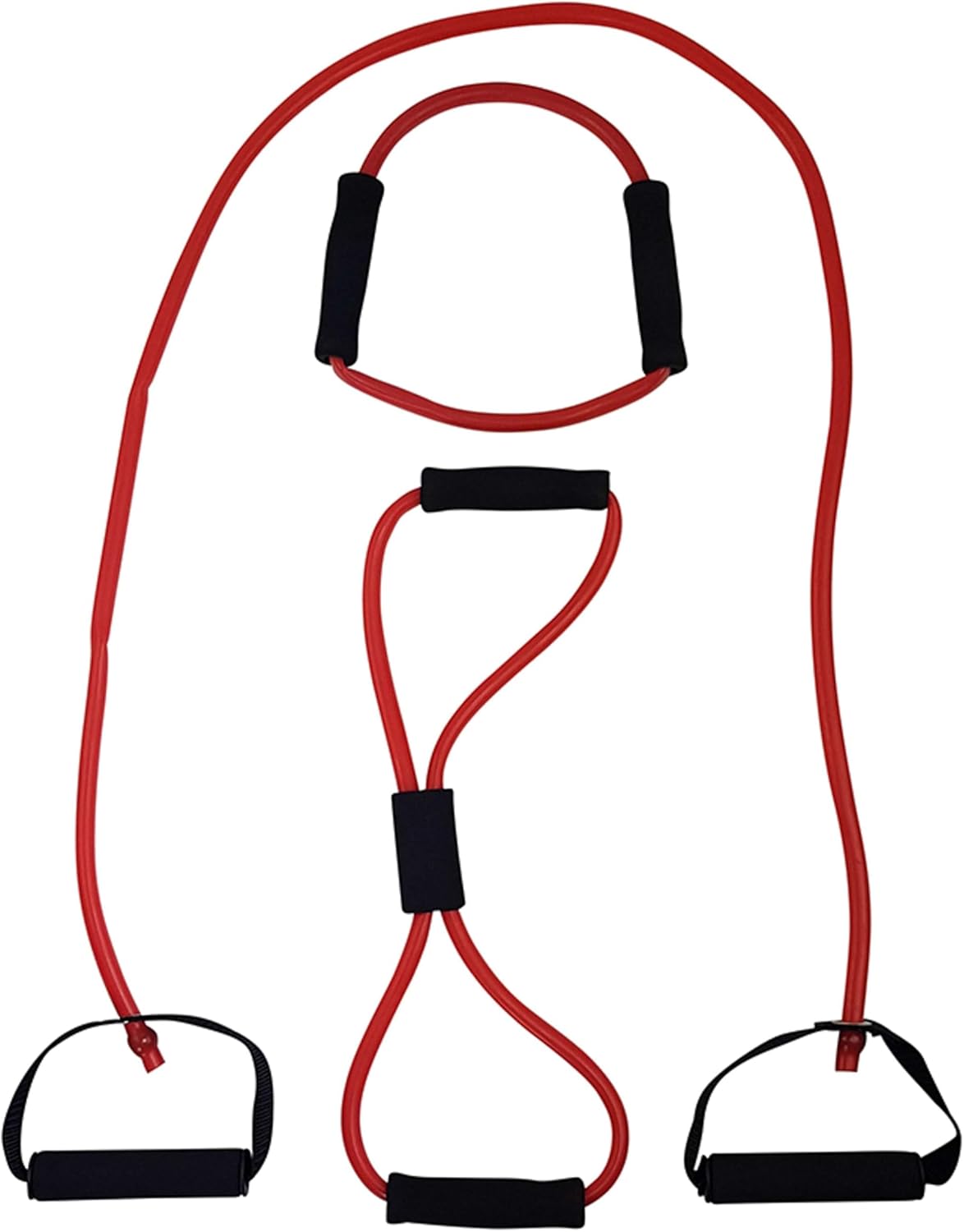 TUNTURI Tubing Heavy Resistance Band Tubing Set - Red, N/A