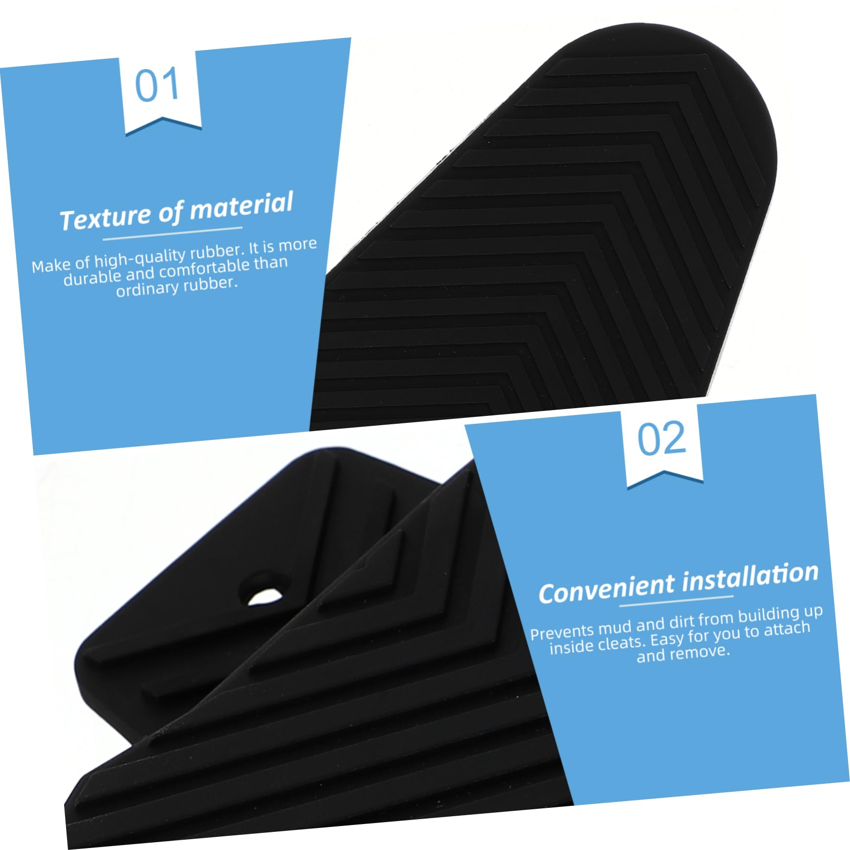 BCOATH Bike Cleat Rubber Cover 1 Pair Protective Covers for Bicycles Shoe Cleat Anti-Slip Durable