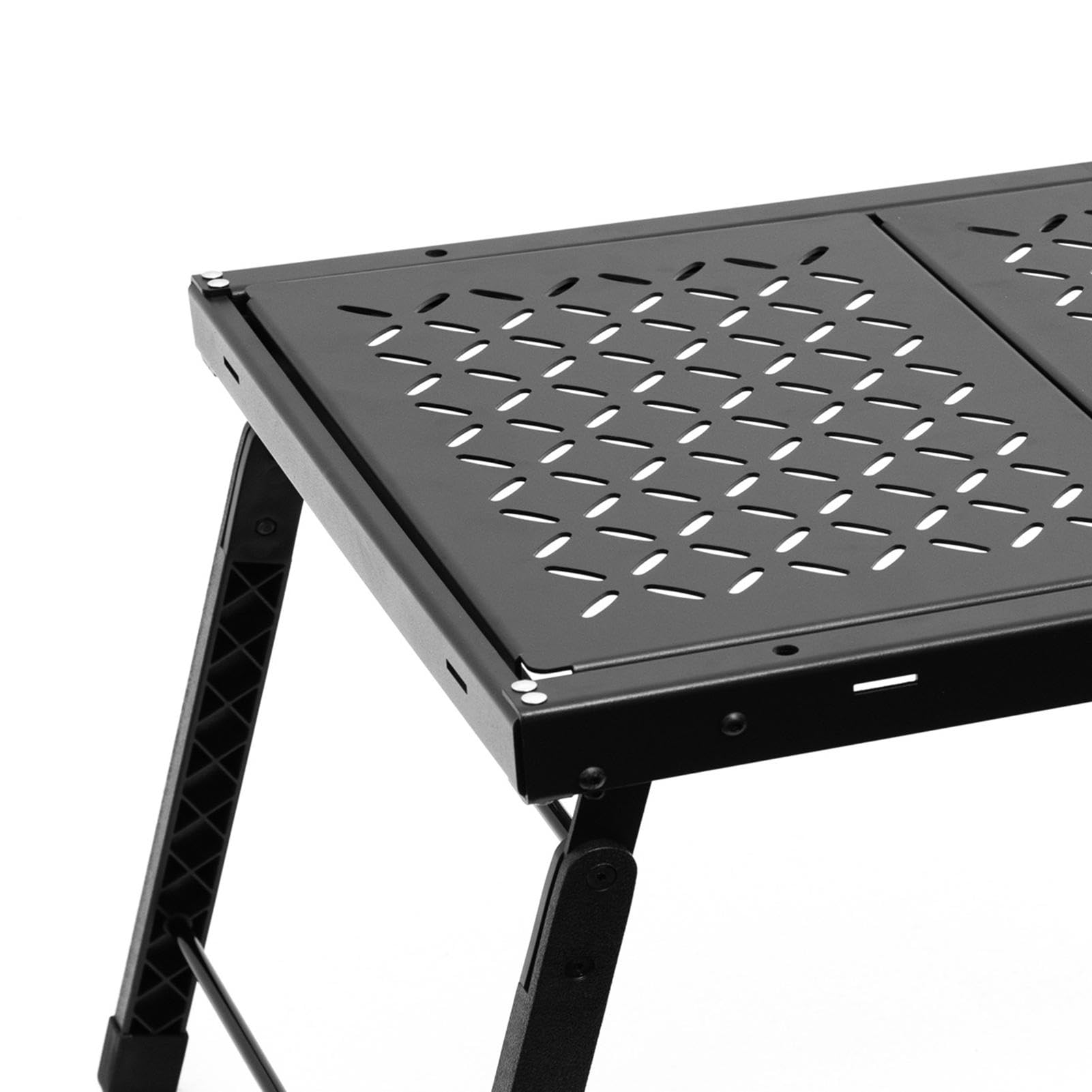 Mesa de camping portátil – Vajilla plegable resistente al óxido | Platos de comedor expandibles de corte de alta precisión para suministros y eventos al aire libre
