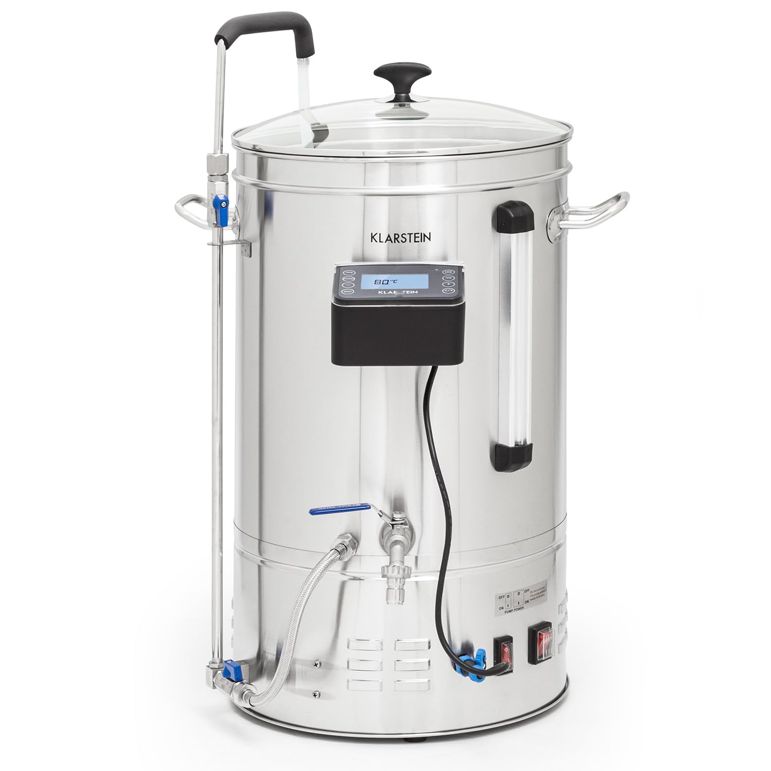 Klarstein Brauheld Pro - Fermentadores cerveza, Fabrica cerveza artesanal, Máquina cerveza artesanal, Temporizador 1-99 min, 30-100 °C, Acero inoxidable, Recipiente grano extraíble, 45 L, Plateado — view 12