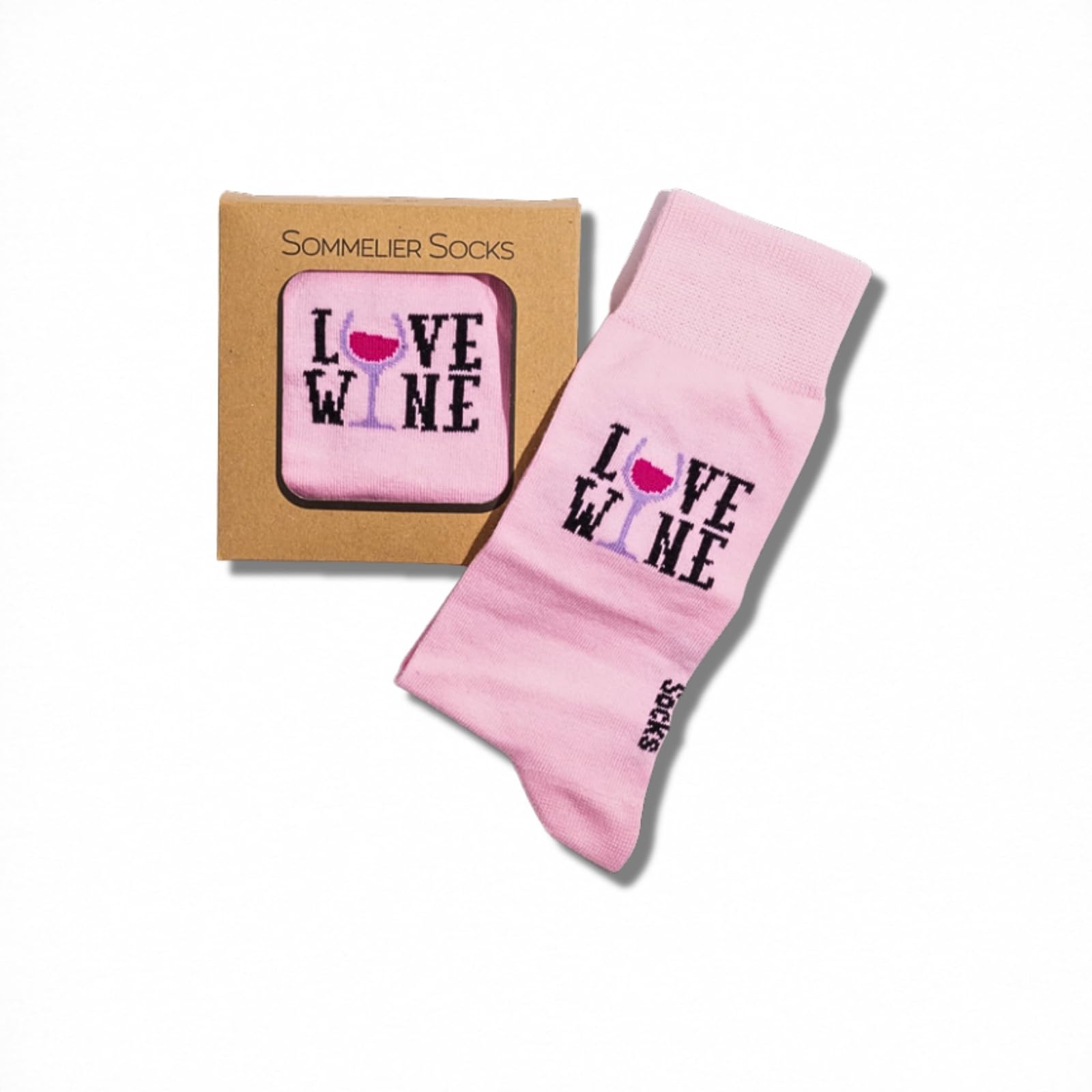 Sommelier Socks Unisex Pink - Love - Uk Size 7.5-11.5