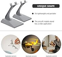 Vista 4 de 2 soportes de exhibición para modelos de avión a330, diseño duradero de metal fundido a presión para entusiastas de los aviones, modelo de avión