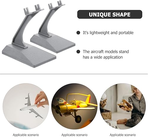 Miniatura 4 de 2 soportes de exhibición para modelos de avión a330, diseño duradero de metal fundido a presión para entusiastas de los aviones, modelo de avión,