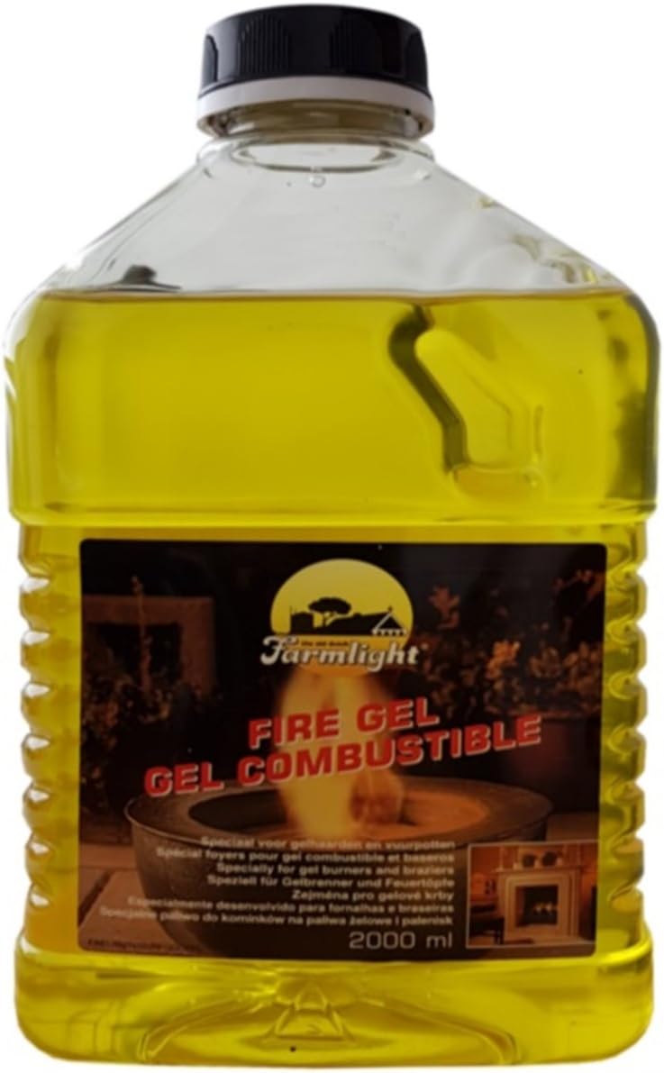 Burning Gel for Gel Fireplaces & Gel Table Fire 2000 ml - 2 liters