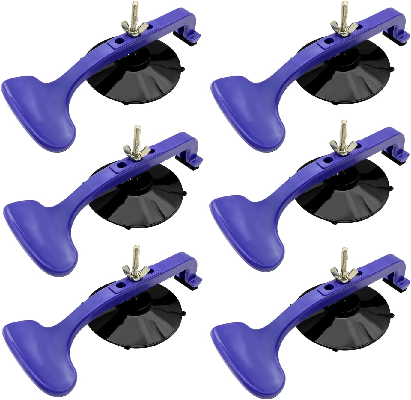 ZKTOOL 6PC Suction Cup Clamp Set, Class Clamps Kit for Car Convertible Glass Windshield Top Repair Gluing,Convertible Window Glass Repair Clamp,Convertible Top Suction Cup Clamps，With Sponge Pad