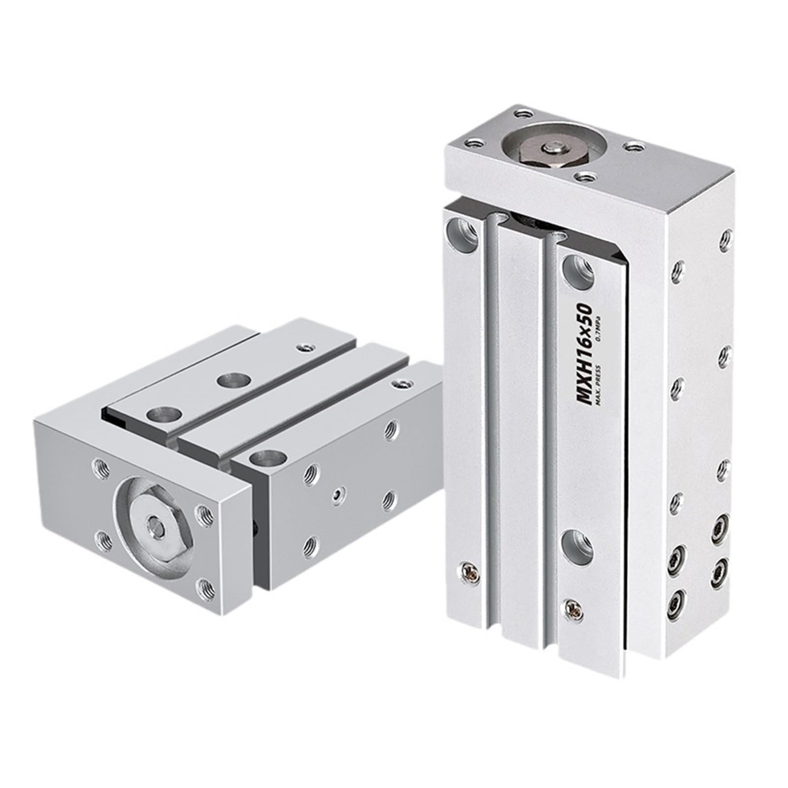 Cylindre pneumatique HLH double guidage coulissant pour table de précision