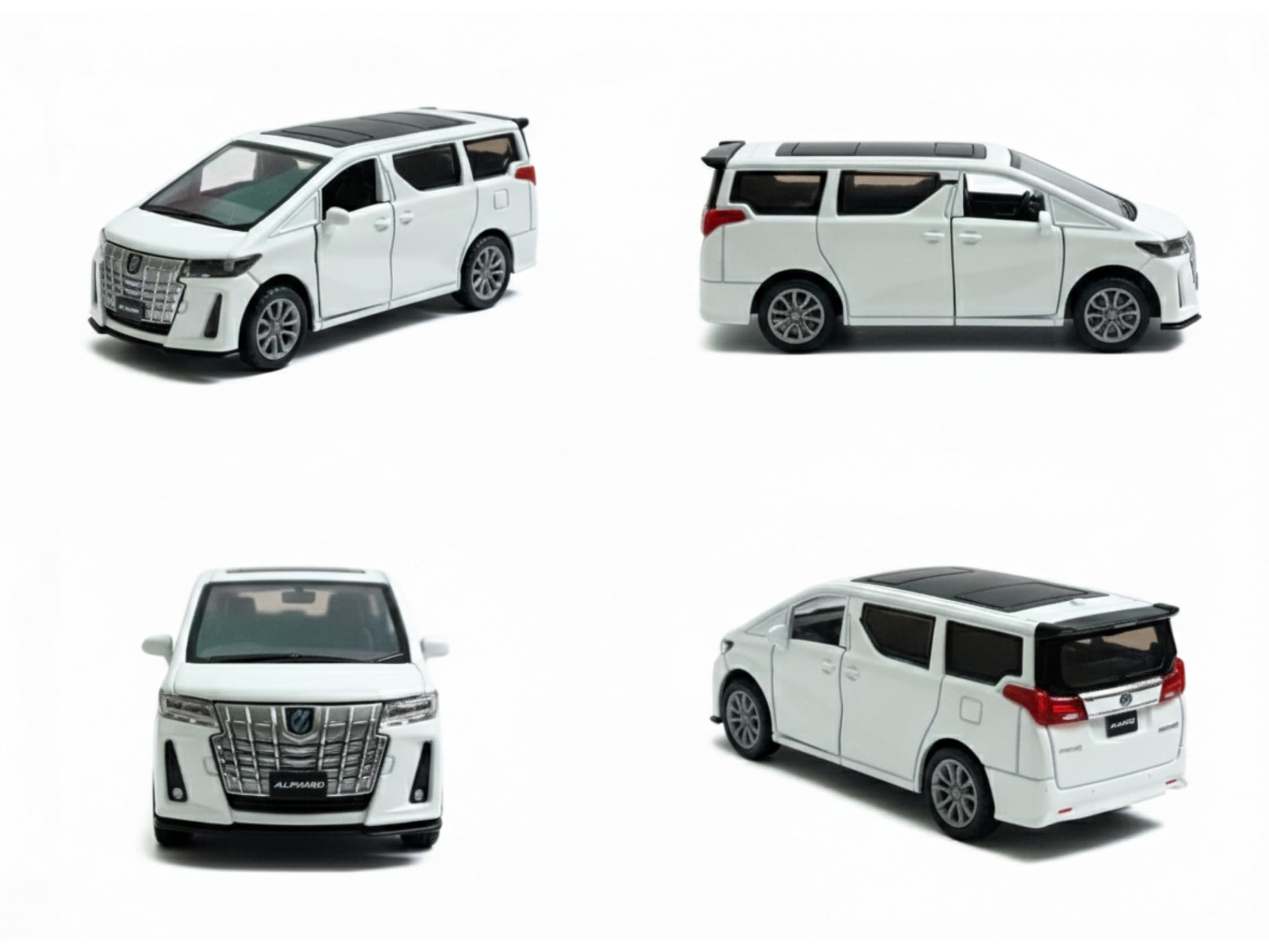 AG TOYS Toyota Alphard Die-Cast Metal Toy Car, White, 1:32 Scale
