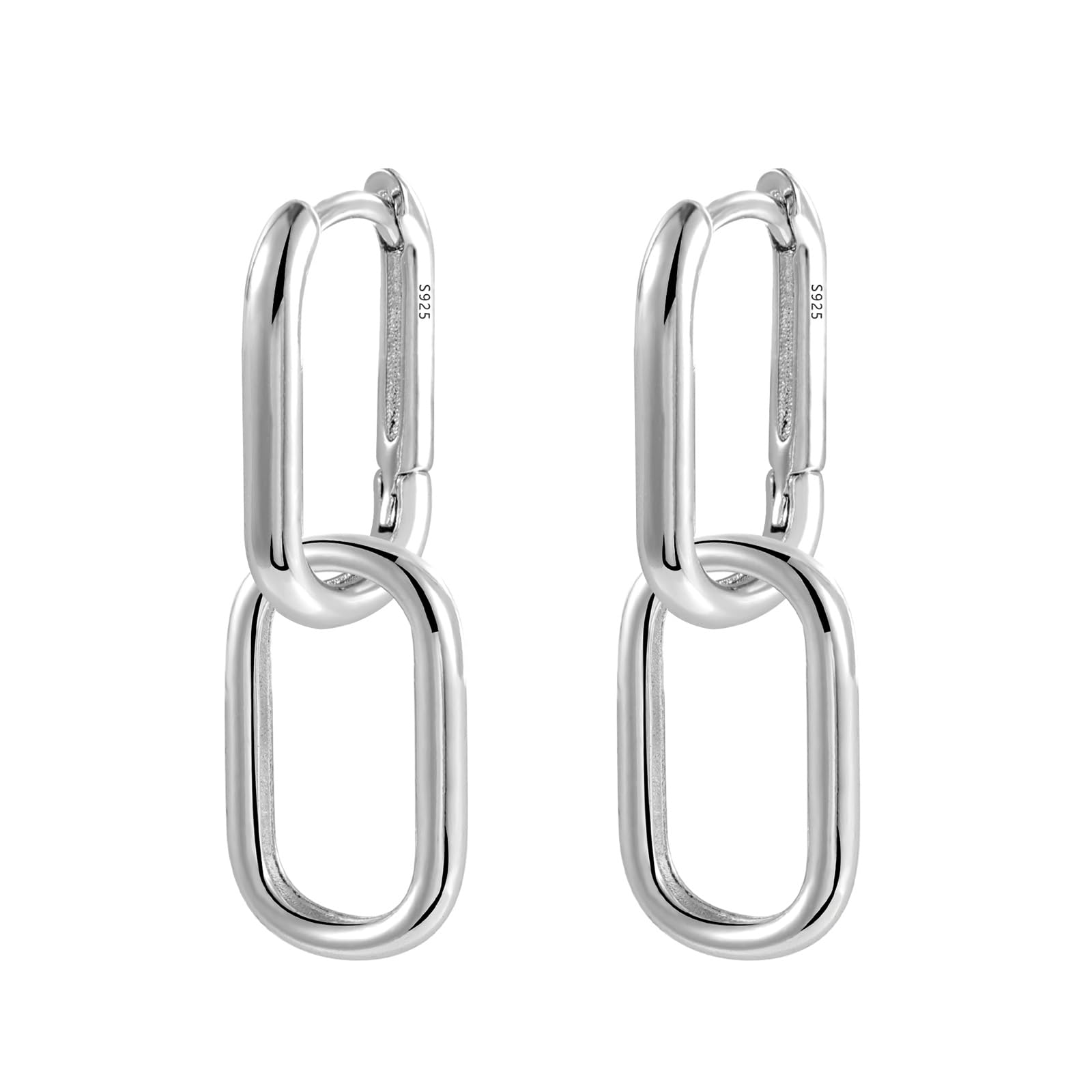ALEXCRAFT Orecchini Donna Argento 925 Cerchio 14K Oro Placcato
