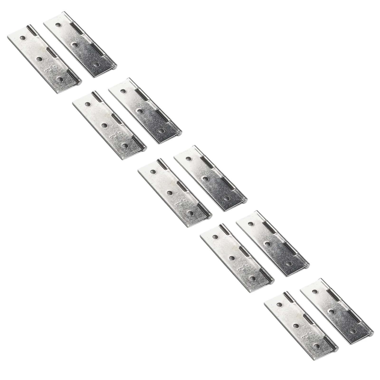 10 PCS 3 pollici Cerniera for porta Cerniere piatte in acciaio inossidabile for armadietti for finestre Connettore for Libreria Scatola di legno Mobili-Hardware