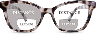 Bifocal Reading Glasses Women Clear Top Cat Eye Blue Light Blocking Computer Readers with Anti Glare Womens Eyeglasses
