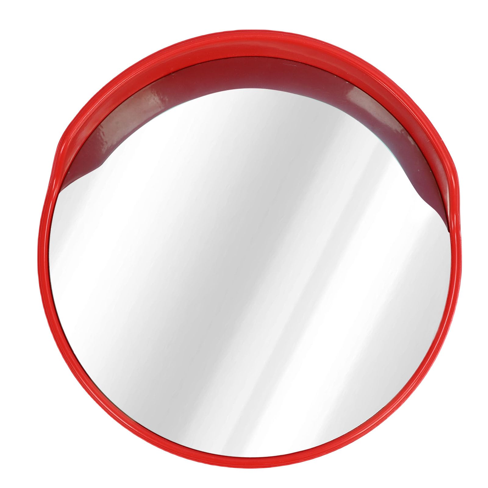 Aramox Espejo de Seguridad, Espejo Convexo de Tráfico Gran Angular con Borde Rojo con Soporte a Prueba de Roturas para Entrada, Estacionamiento, Garaje (45 cm/17,7 pulgadas)