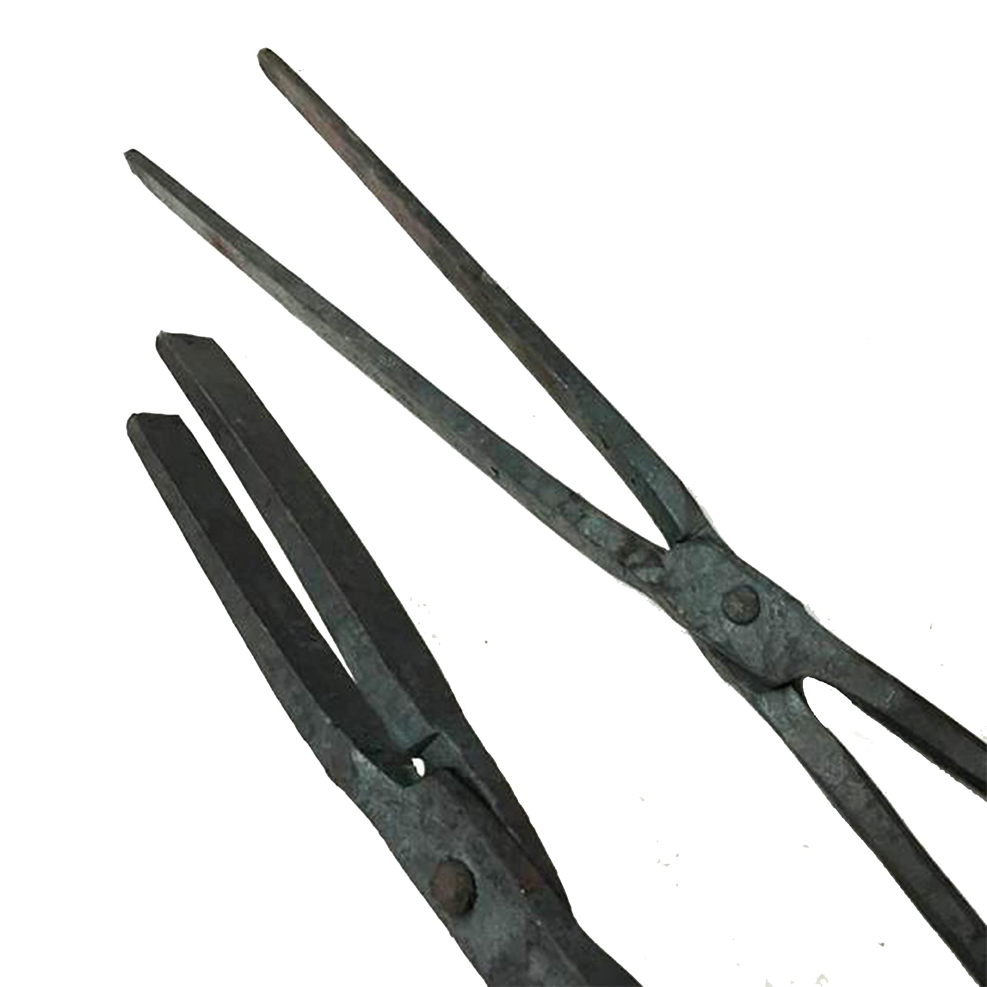 Tenaza de Forja Pinzas de Herrero Pinzas Planas Tenaza de Forja de Nariz Afilada Forja Del Yunque Del Herrero Del Ingeniero (2 Pinzas 45/55cm),B