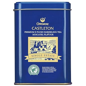 GOODRICKE Castleton Muscatel Darjeeling Tea - 100gm (Pack of 1) | Single Estate Whole Leaf tea | 100% Pure & Original Loose Leaves Chai | Premium Flavoured Black Tea with Long Lasting Taste - image, photos