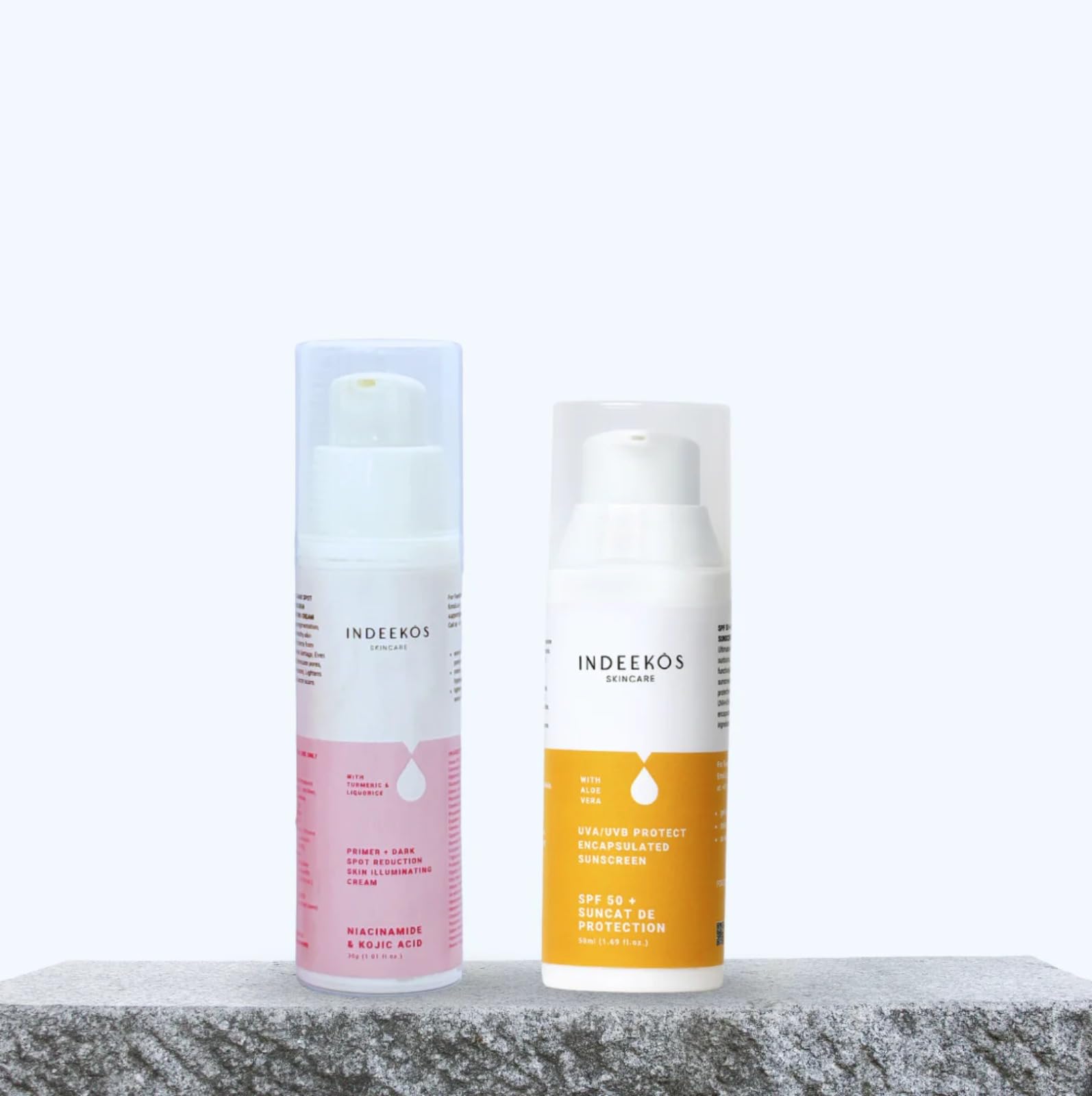 INDEEKOS The Teen Duo| Combo pack of Skin Illuminating Cream and 50 PA+++ Encapsulated Sunscreen Gel| Skin Brightning Sun Protection| Hydrating Cream| Repairs Skin