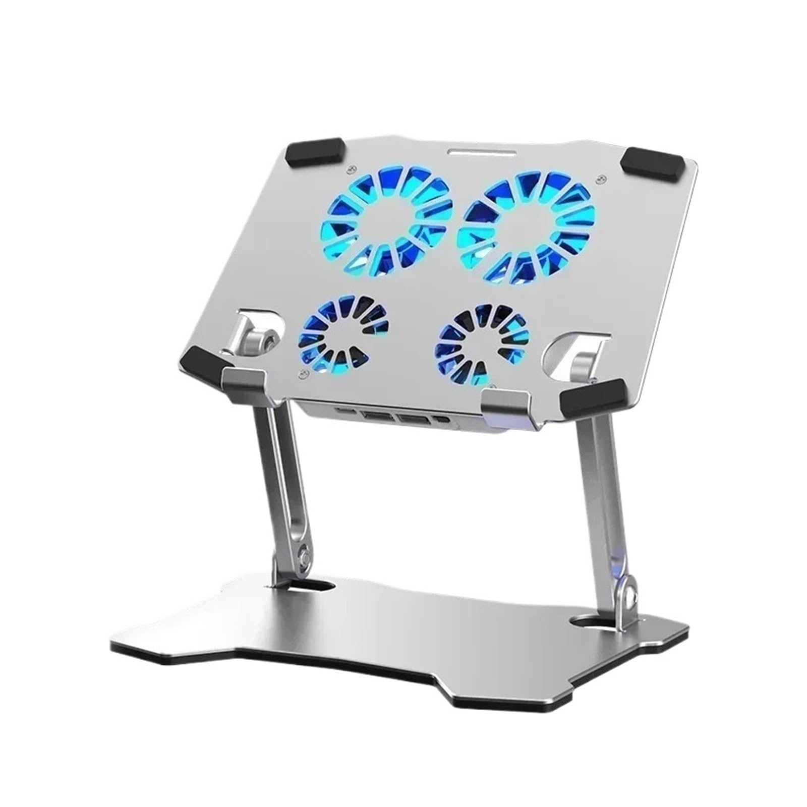 Soporte For Tableta Aleación De Aluminio Radiador De Soporte Ajustable Multifuncional | Soporte Telescópico Plegable Con 4 Ventiladores De Refrigeración For IPad Universal