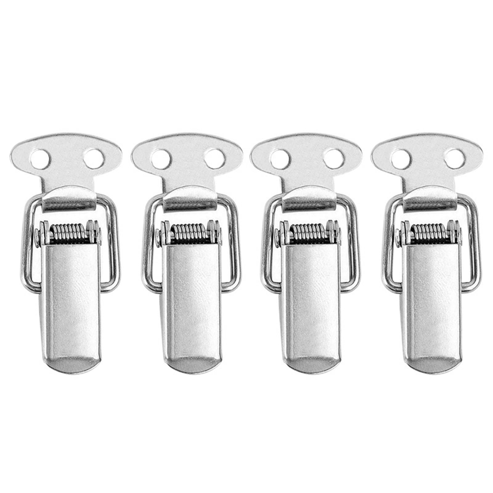 Zihdke One Color 8 Pcs Duck-Mouth Buckle Mini Lock Chest Box Gift Suitcase Case Buckles Toggle Hasp Stainless Steel Latch Catch Clamp For Toolbox