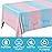 Gatherfun Gender Reveal Party Supplies Disposable Tablecloth Plastic Waterproof Table Cover for Boy or Girl Gender Reveal Party Baby Shower Birthday Decorations, 3 Pack 54X108inch