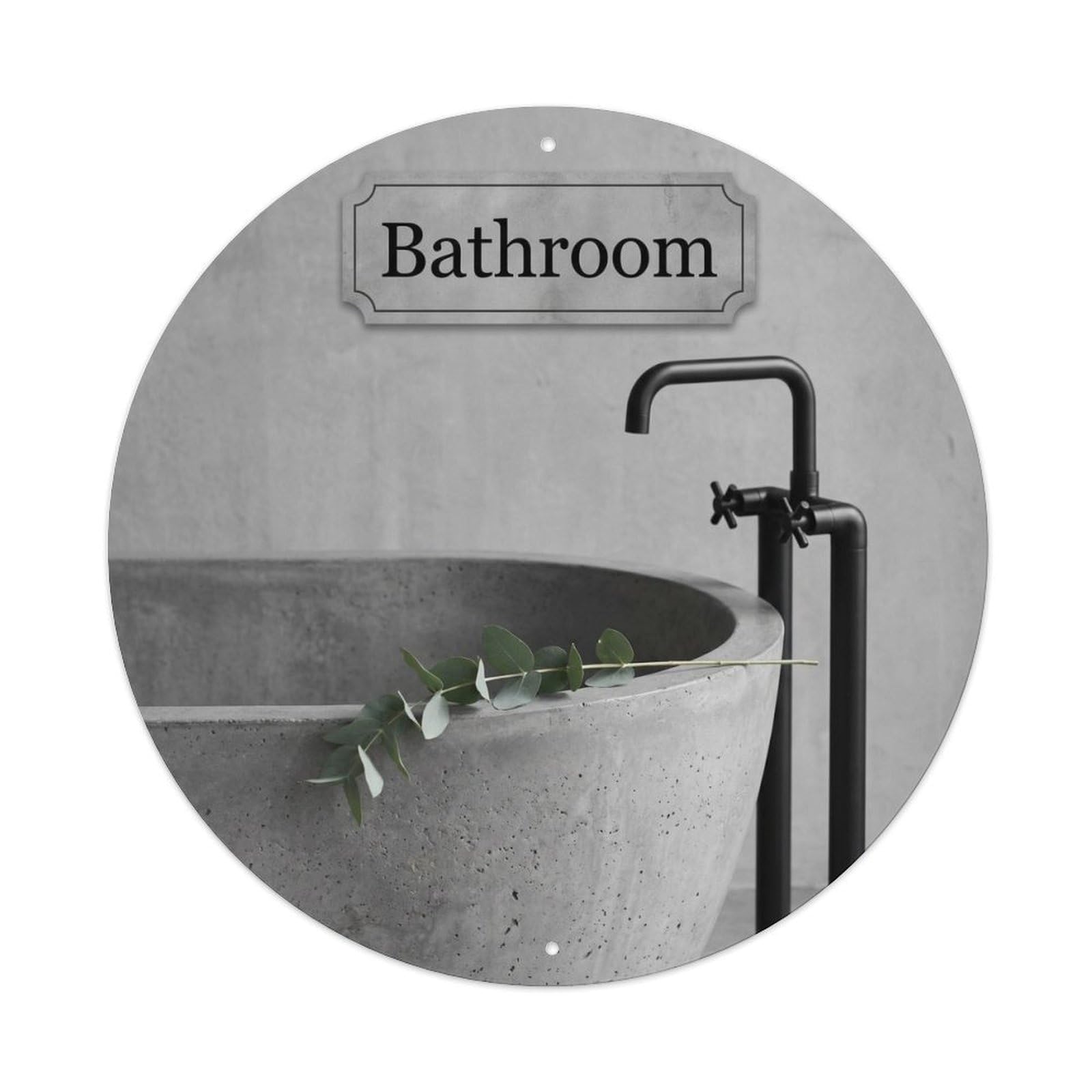 Tgrcjimh Style. Bathroom Concrete Modern Bathroom Metal Tin Sign