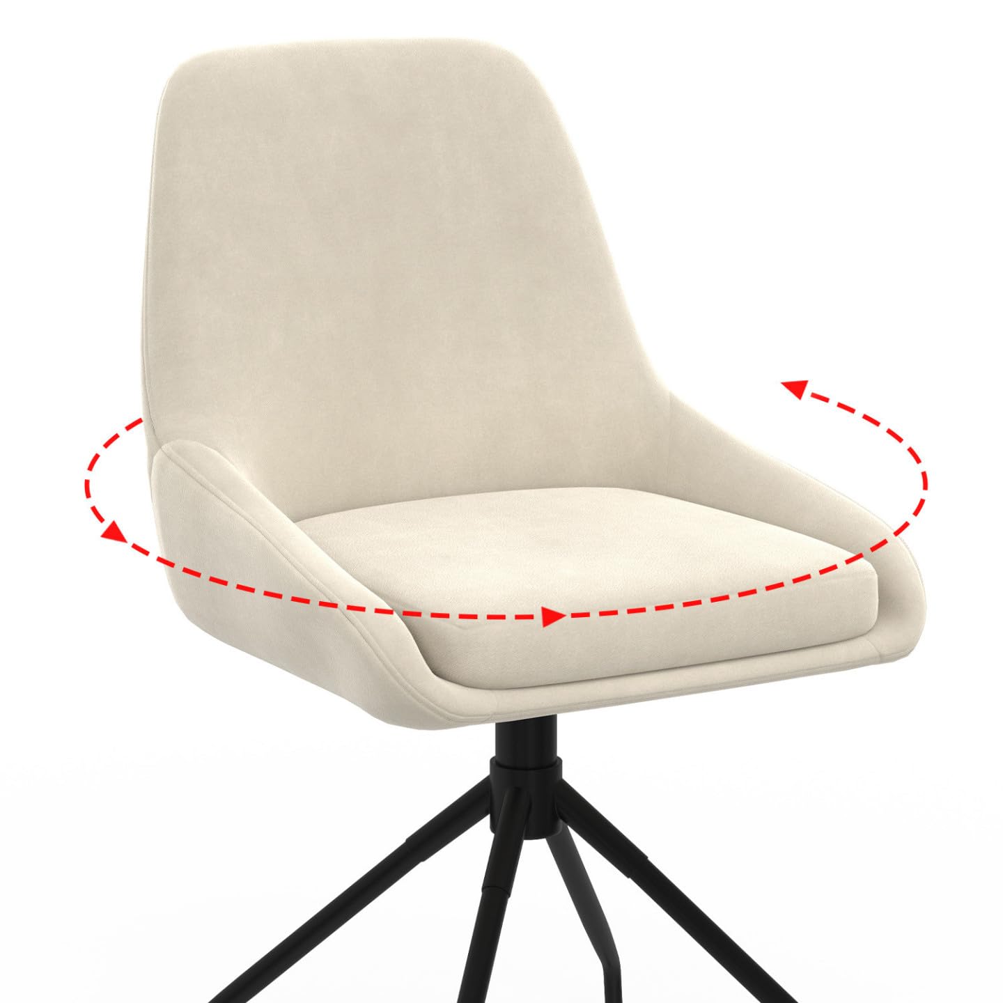 IDMarket - Lot de 4 chaises pivotantes 360° THALYA