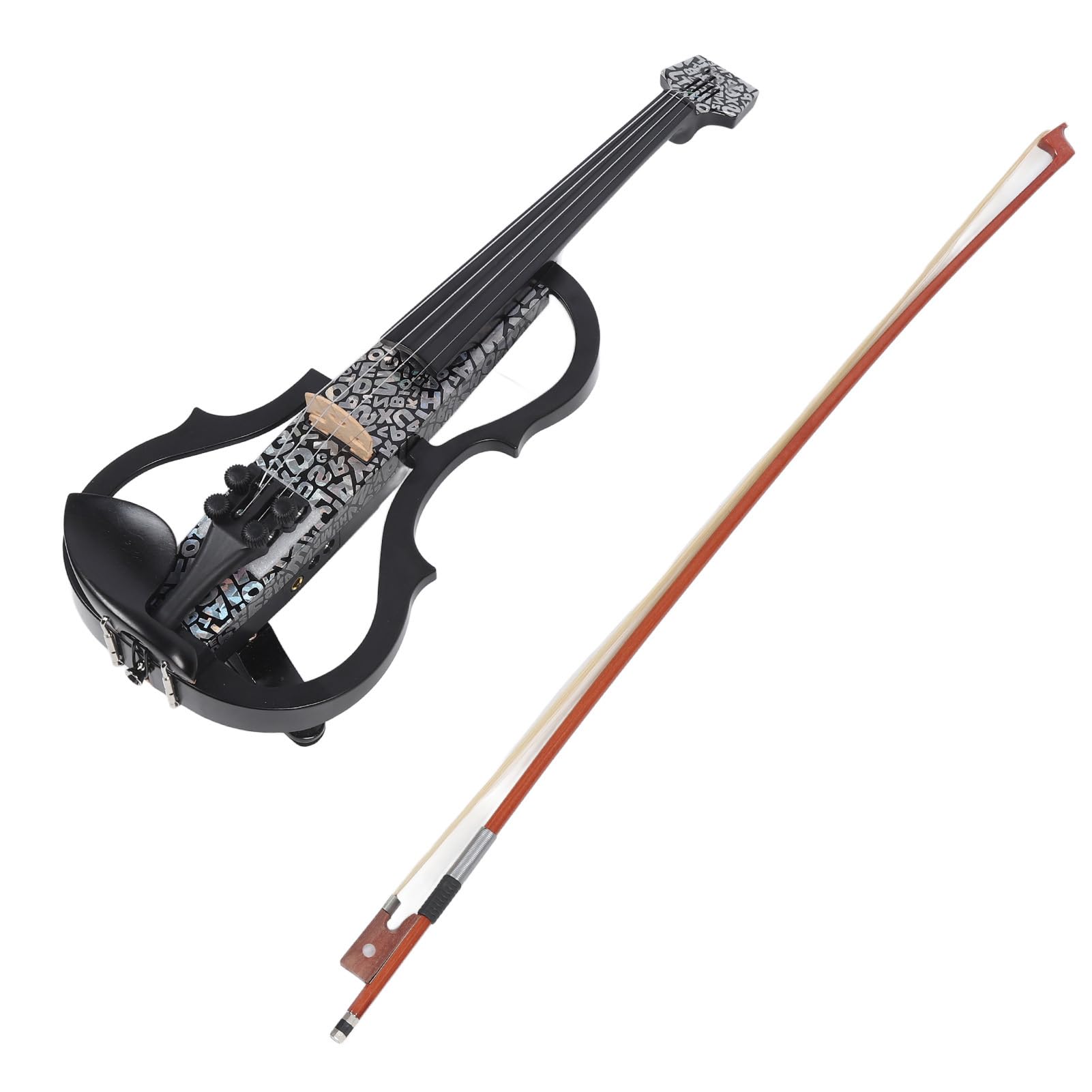 Headerbs Violino Elettrico 4/4 Violino Silenzioso in Fibra di Carbonio Full Size con Pickup