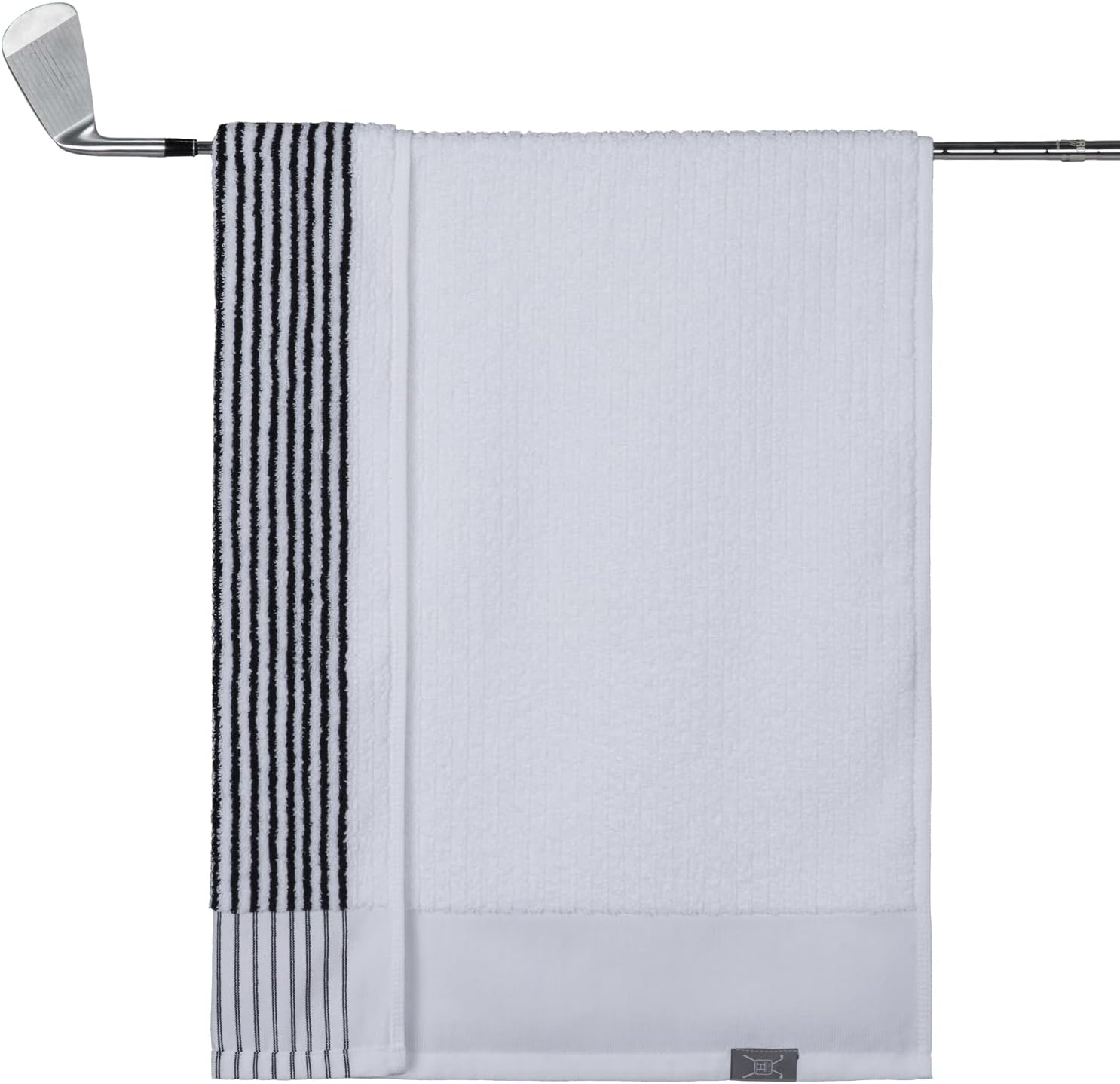 Caddie Golf Towel, Extra Large 44” x 22” Caddy Towel for Tour Professionals, Selected Soft Cotton, Absorbent with Professional Edge Finishing (White, Pack of 1)