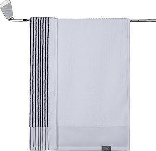 Handy Picks Caddie Golf Towel, Extra Large 44” x 22” Caddy Towel for Tour Professionals, Selected Soft Cotton, Absorbent with Professional Edge Finishing (White, Pack of 1)