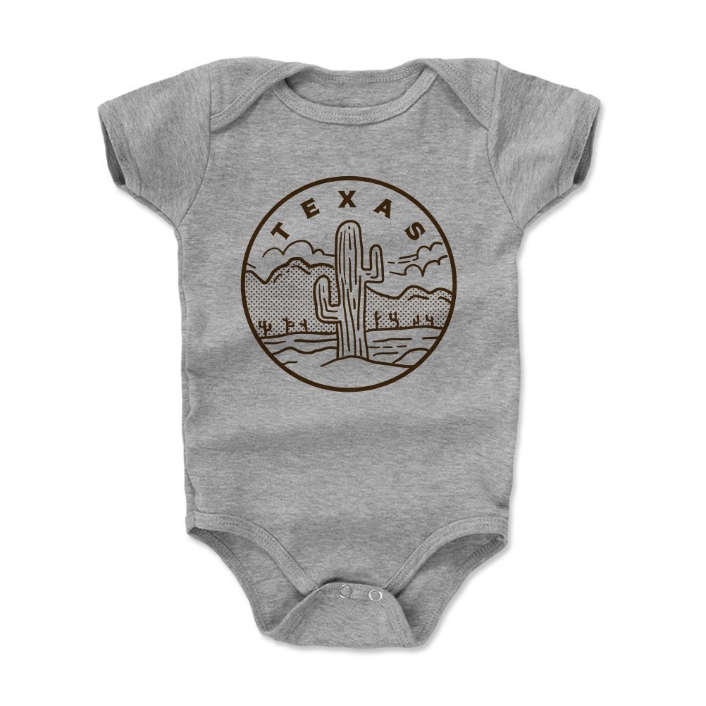 500 LEVEL Texas Baby Infant One Piece Bodysuit (18-24 Months, Heather Gray) - Texas Emblem