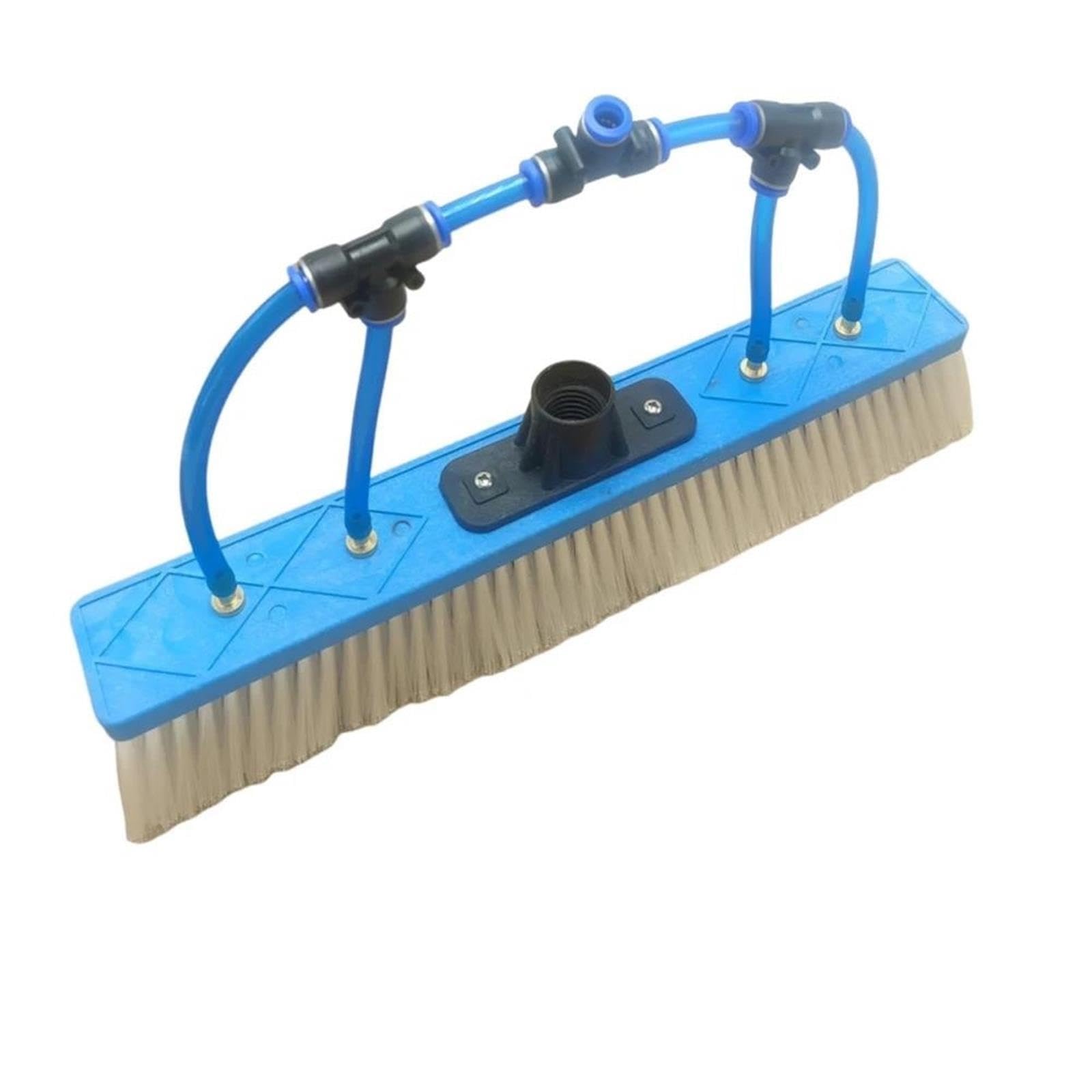 Solarpanel-Reinigungsbürste Mit Wasserzufuhr, Wildschweinhaar Mit Bleistiftstrahl For Die Fensterreinigung Mit Teleskopstange, Hybrid-Stil (Euro-Gewinde)(14 inch)