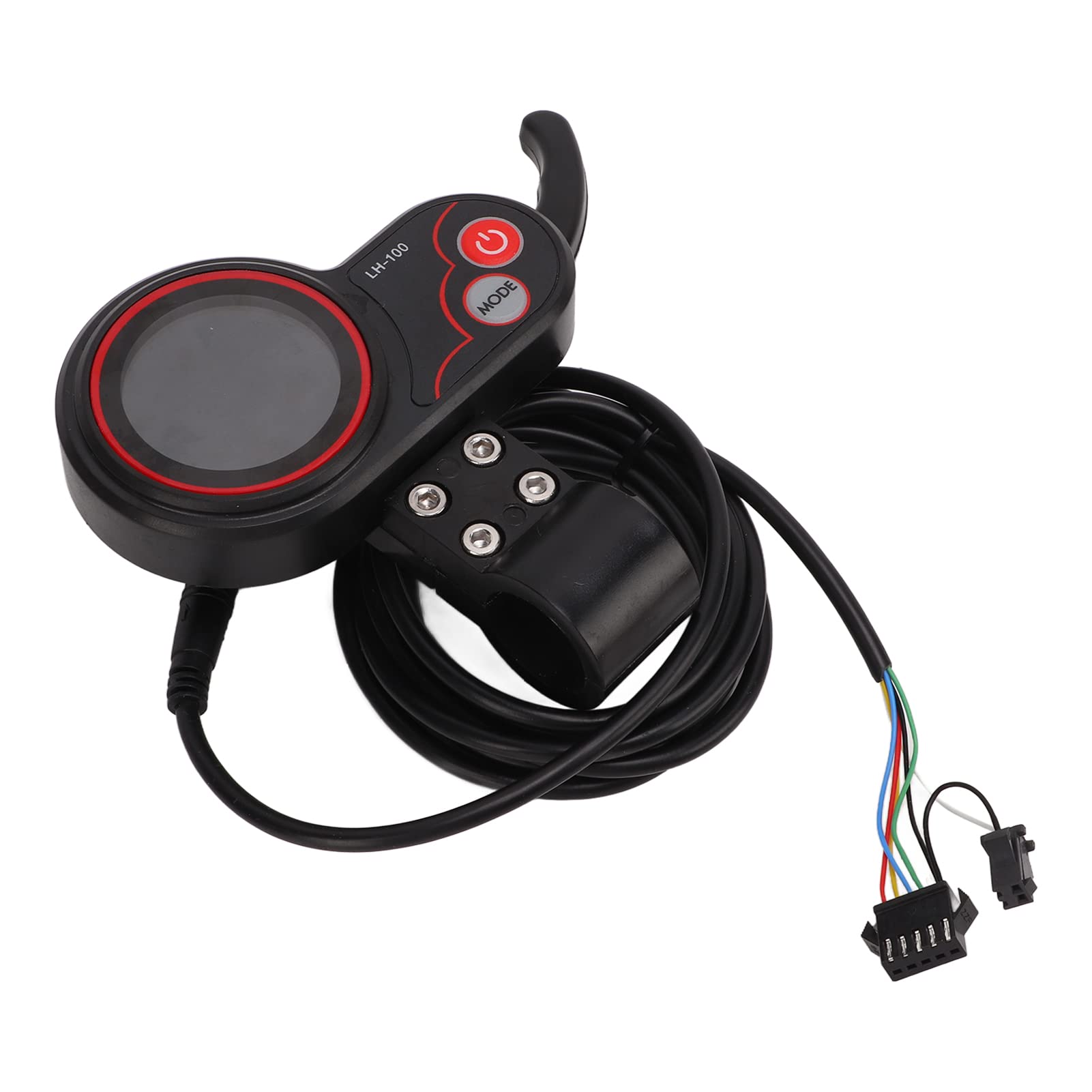 BuyWeek Kit de Contrôleur de Moteur sans Balais pour Vélo Électrique, 24V 36V 48V 350W Contrôleur de Scooter Électrique avec LH100 Panneau d'Affichage LCD Accélérateur au Pouce 2 en 1 Harnais Intégré