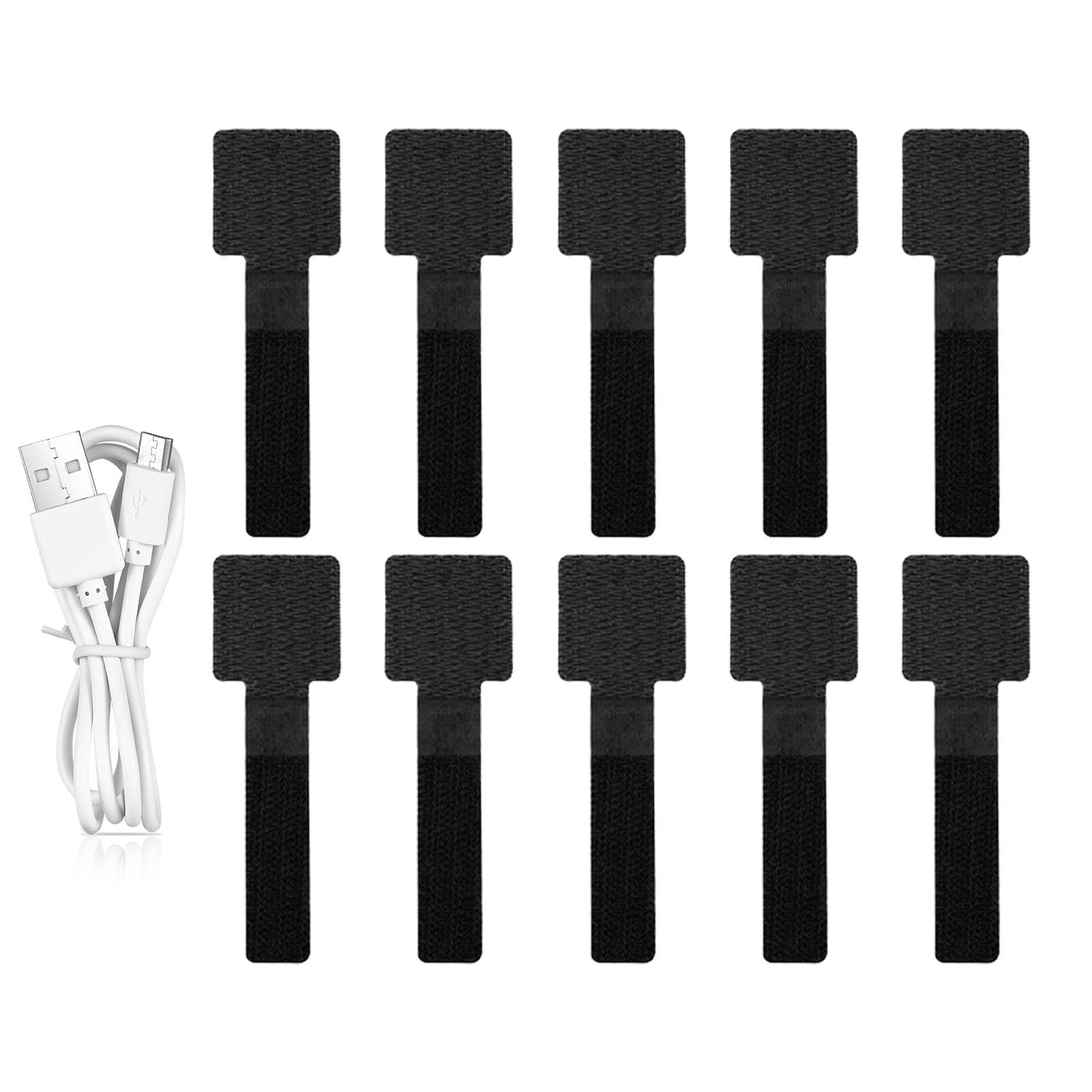 YUDANSI 5 m verstelbare kabelriemen, 2 stuks 1,5 cm brede vrije YUDANSI 5 m verstelbare kabelriemen, 2 stuks 1,5 cm brede vrije