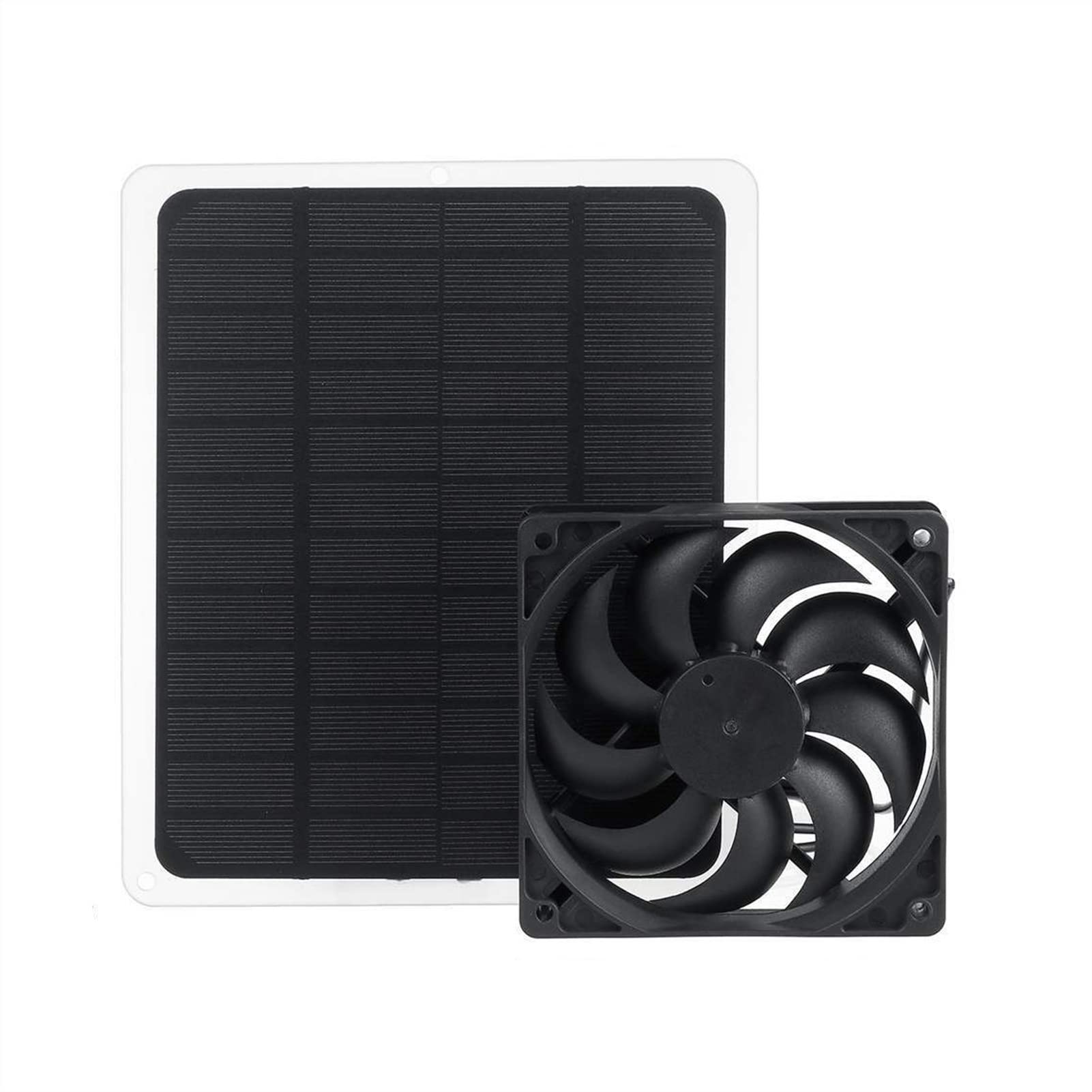 Bathroom Exhaust Fan Photovoltaic Exhaust Fan 50W Power Generation Board Exhaust Fan Portable Exhaust Fan for RVs Greenhouses Pet Houses, Black Vent Fan Booster Ac Infinity Fan ( Color : A )