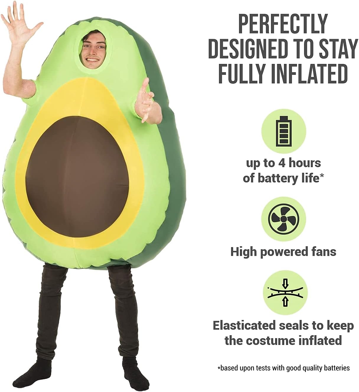 Morph Inflatable Avocado Costume Adult, Avocado Costume Men, Fruit Costumes Adult, Inflatable Food Costumes