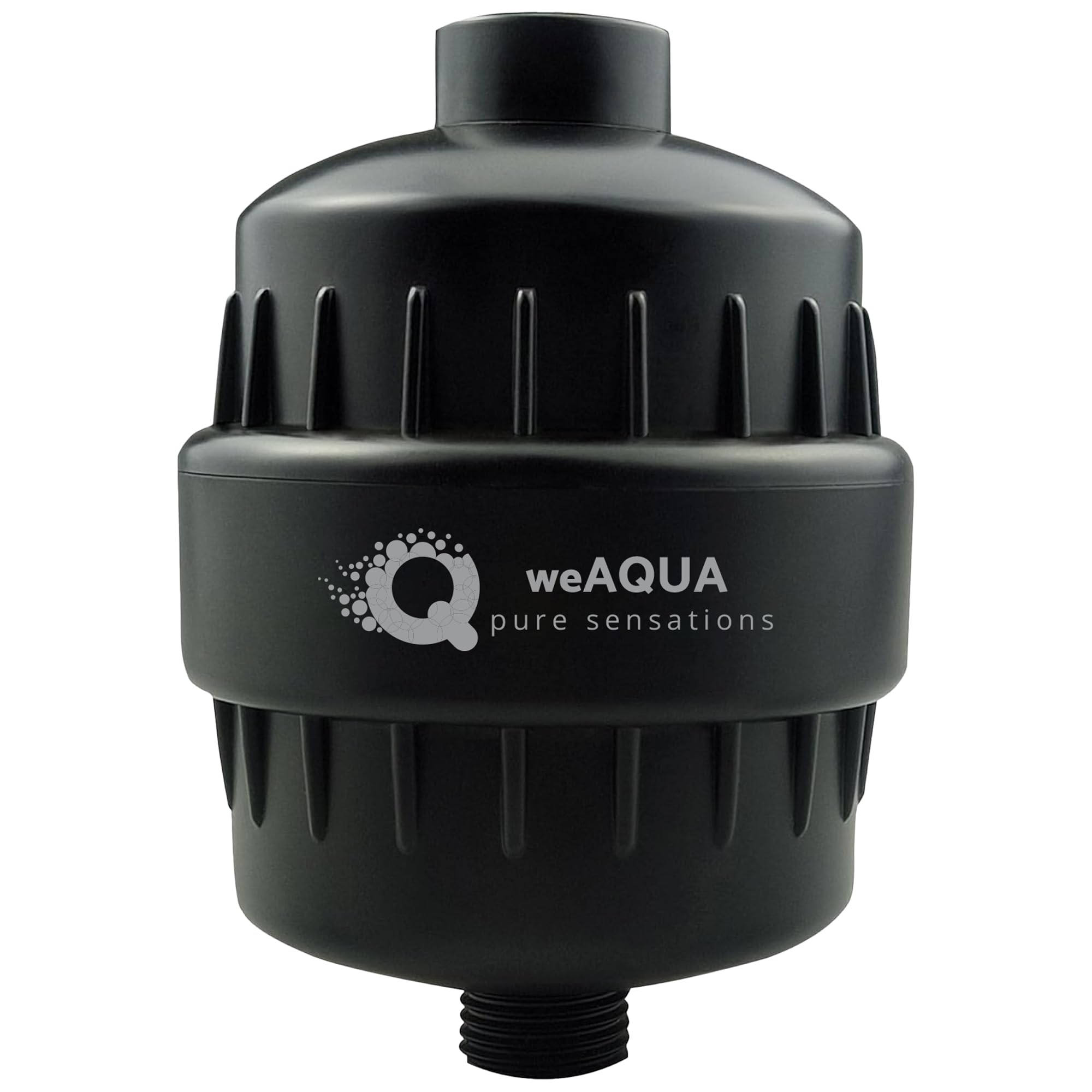 NO BS Heavy Duty Shower Filter with 99% REMOVAL – Shower Filter Head for Hard Water, Chlorine, Fluoride, Heavy Metals, Lead, Iron, Chemicals & Much More - Installation Hardware Parts - Black