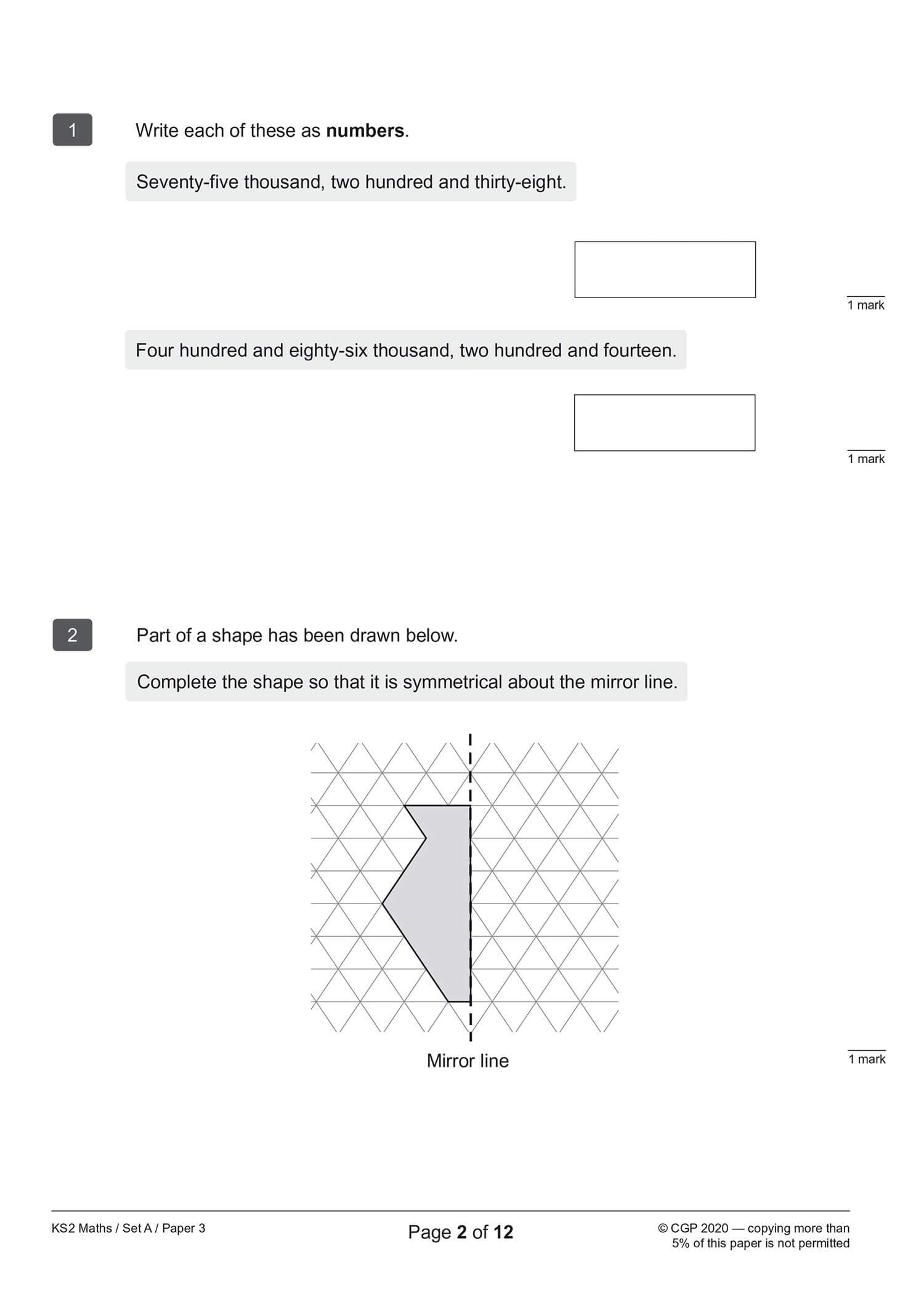 New KS2 Maths SATS Practice Papers: Pack 3 (for the tests in 2019) (CGP KS2 SATs Practice Papers) - Image 10