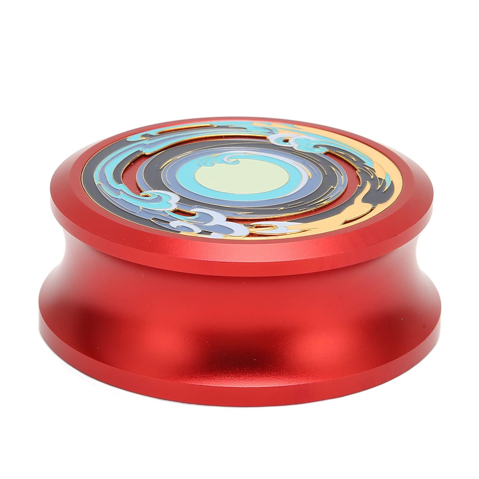 Estabilizador de Peso de Registro de Abrazadera de Registro, Estabilizador de Disco de Tocadiscos de Vinilo LP para Amortiguación de Vibraciones, Abrazadera de Peso de Registro Profesional(Rojo)