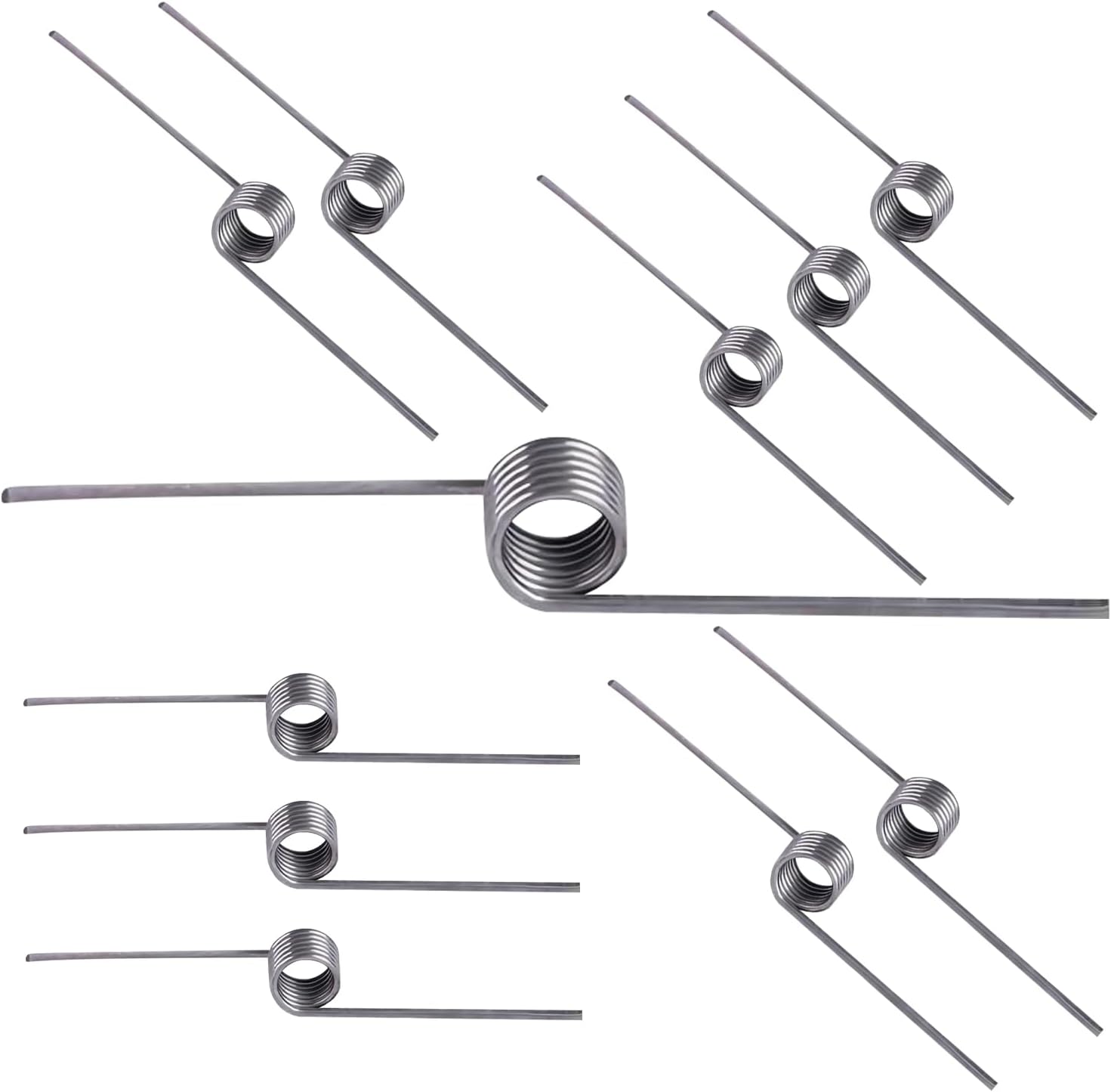 Qrity 10 PCS Stainless Steel Spring, Mechanical Torsion Spring, 0.5mm Wire Diameter, 4.5mm OD, 180° Deflection Torsional Spring for Tools Maintenance