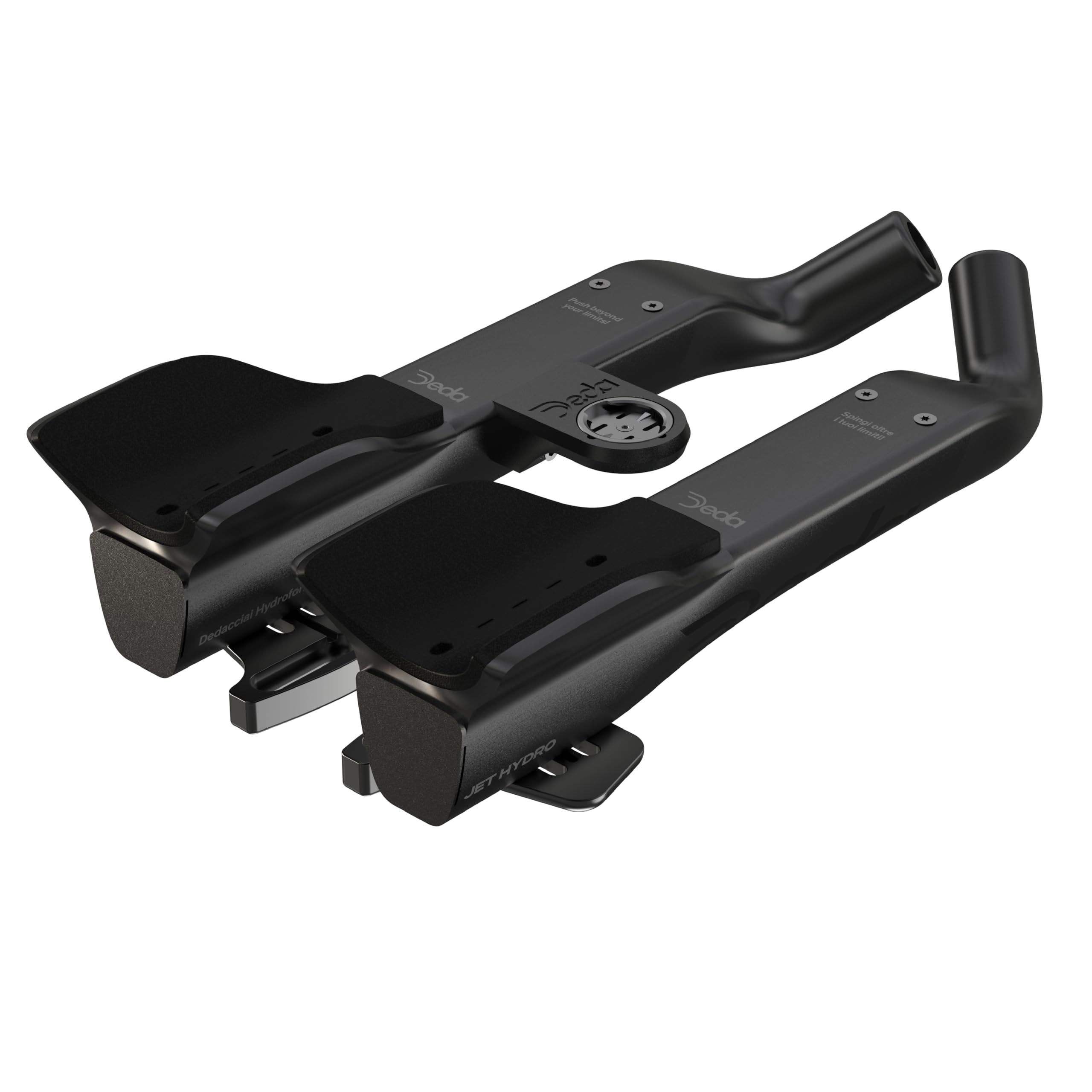 Deda Elementi Jet2 Hydro Handlebar Extensions, Black, 345mm, Standard Grips