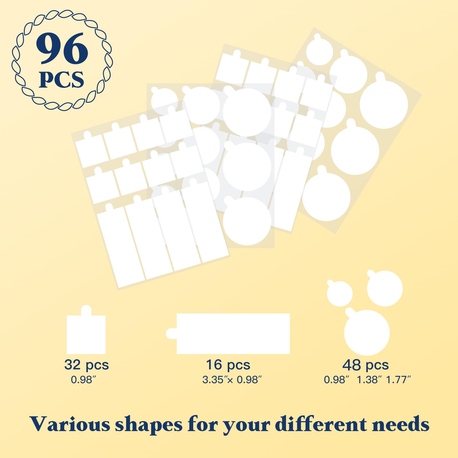 vimiroo Masilla transparente de doble cara para museo, nano pegajosa, tiras adhesivas fuertes, masilla de montaje de póster para colgar en la pared, decoración de póster de manualidades, globos, 96