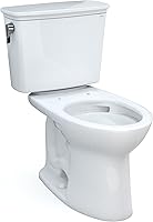 TOTO Drake CST786CEFG#01 Elongated 1.28 GPF Universal Height Toilet with Tornado Flush & Cefiontect - Cotton White