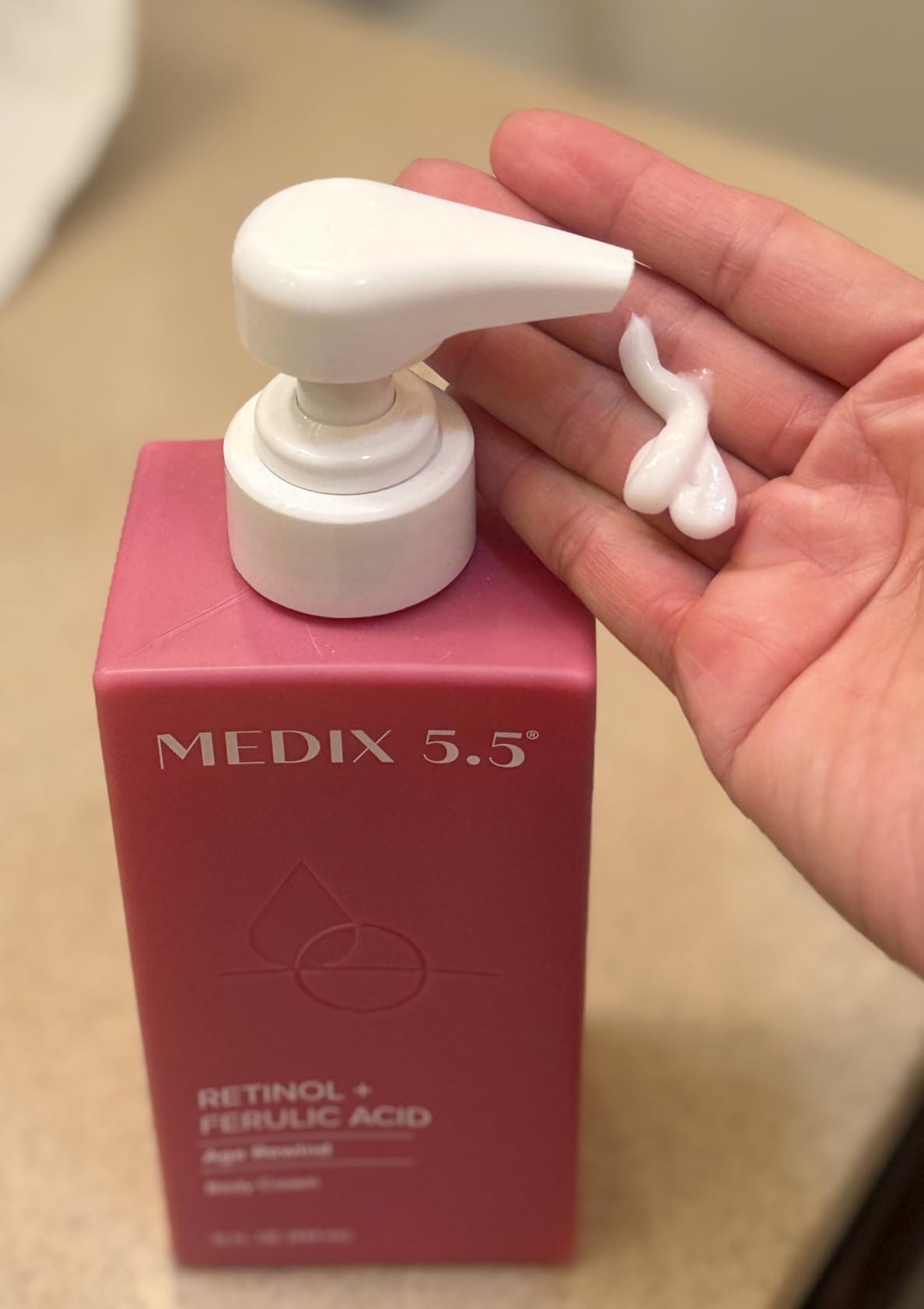Medix 5.5 MEDIX Vitamin C Body Wash + Retinol Body Lotion Crepey Skin Moisturizer 2PC Set | Anti Aging Retinol Body Cream + Gel Body Cleanser Skincare Set For Women, Men, & Firmer Looking Skin, 2PC