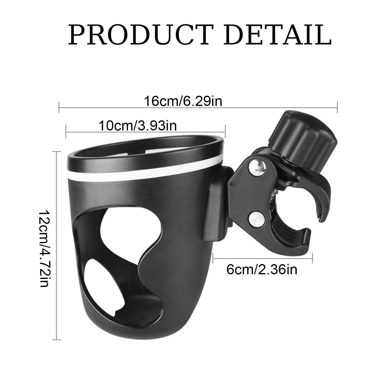 Keptfeet 5 Portabicchieri per Passeggino - Portabevande 2 in 1 Regolabile | con Supporto per Telefono,Portacellulare Universale 2 in 1 per Passeggino, Bici, Sedia a rotelle, deambulatore, Scooter