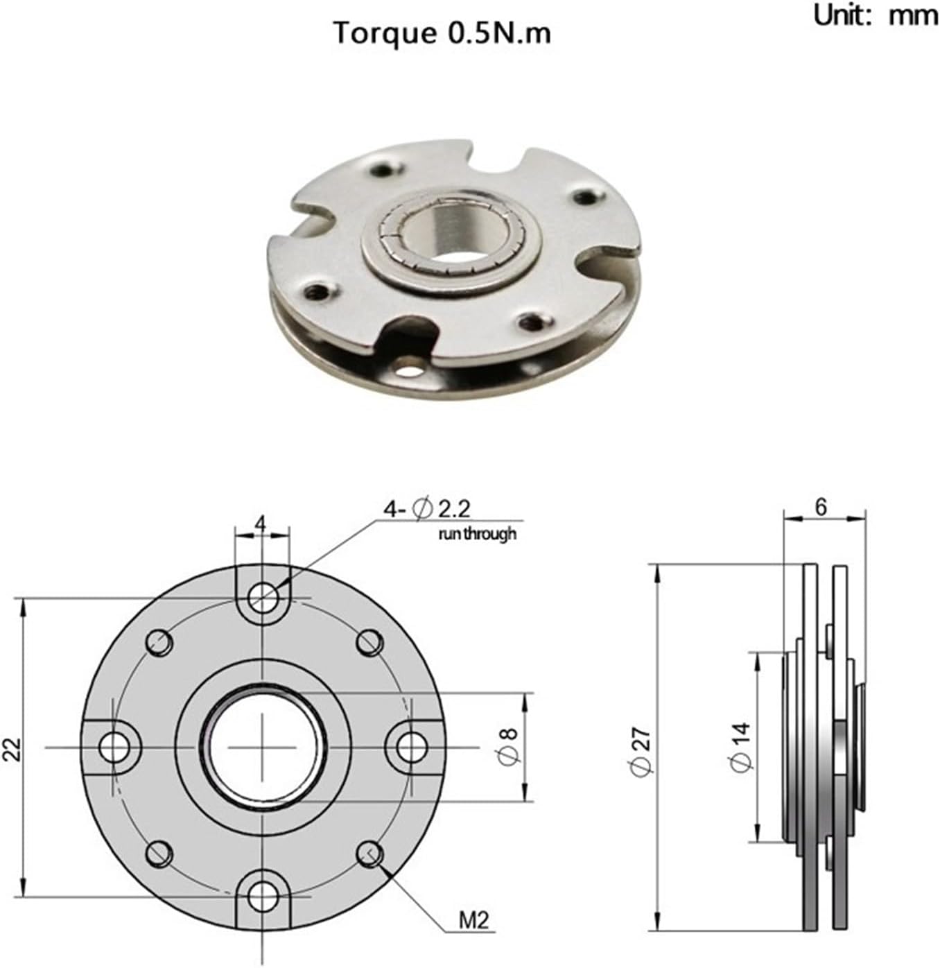 Frame Concealed Cabinet Door Hinge 360° Rotating Stainless Steel Double Axis Damping Hinge for Instruments and Equipment(Torque(0.5N.m))