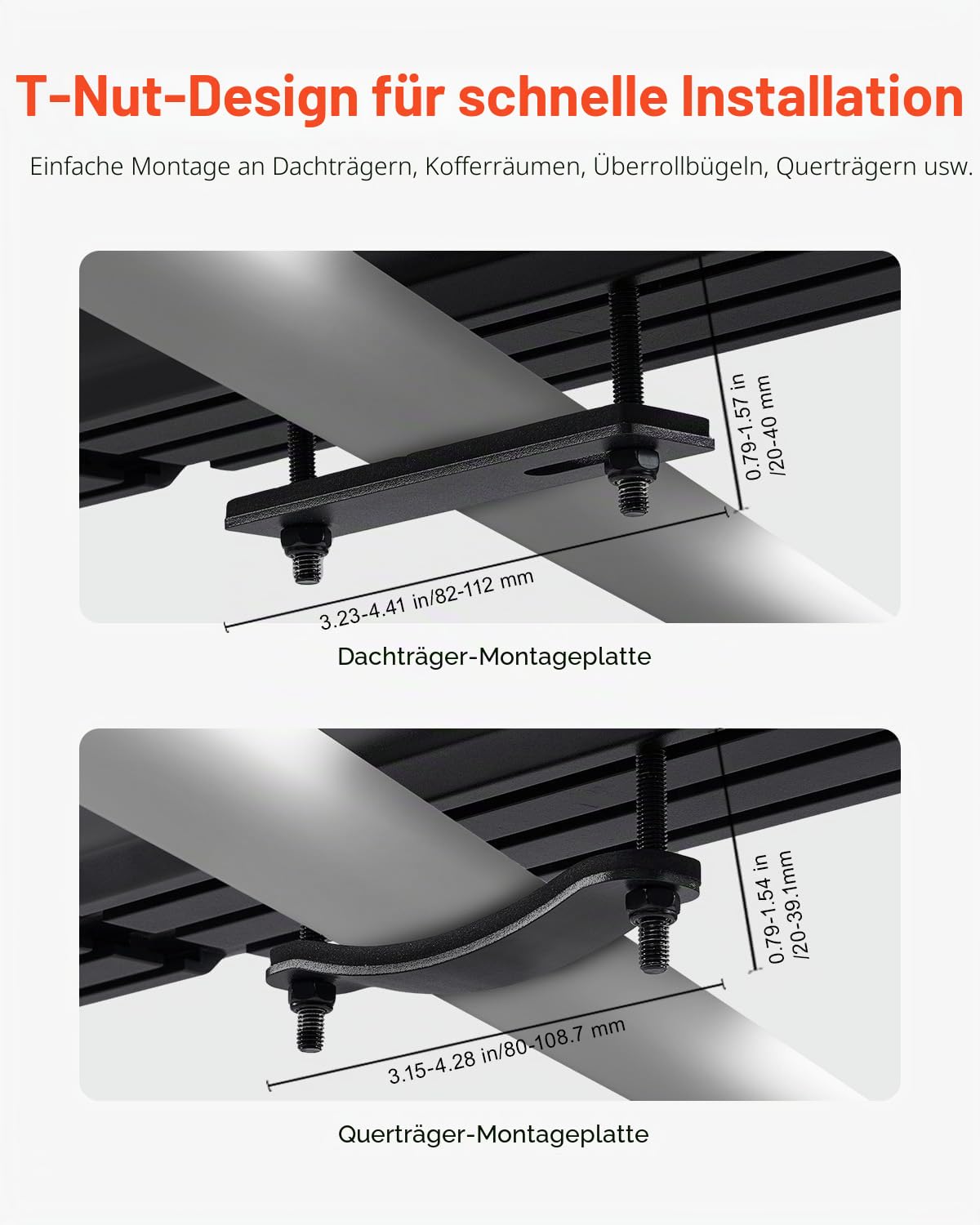 VEVOR Dachgepäckträger-Wassertank Wasserspeicher für Fahrzeuge 26,5 L mit 2 Spritzschutzplatten und T-Schlitz, Aluminiumtank mit hoher Druckanschluss, für Kofferräume Überrollbügel Querträger